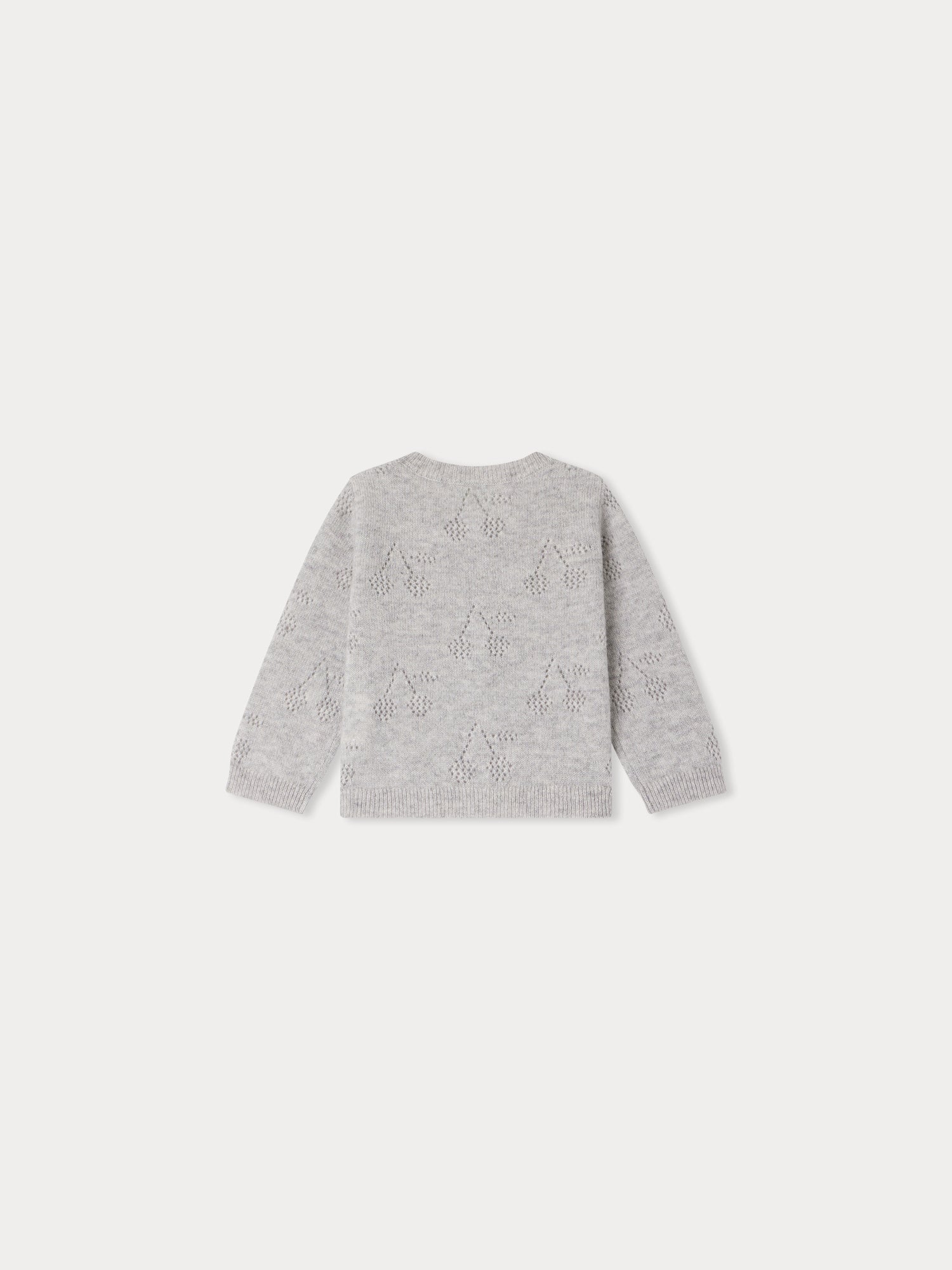 Baby Girls Grey Cherry Cashmere Cardigan