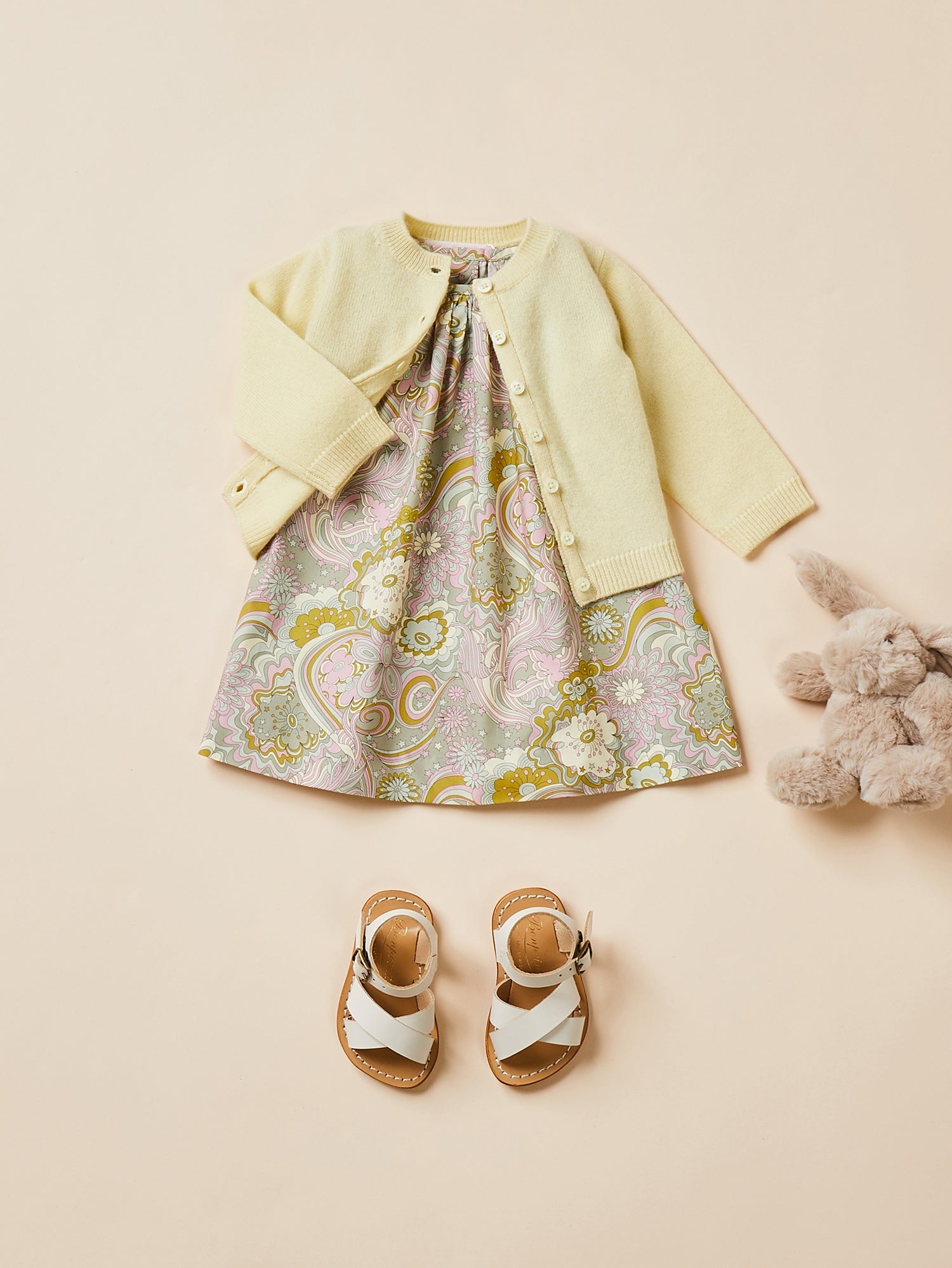 Baby Girls Yellow Cashmere Cardigan