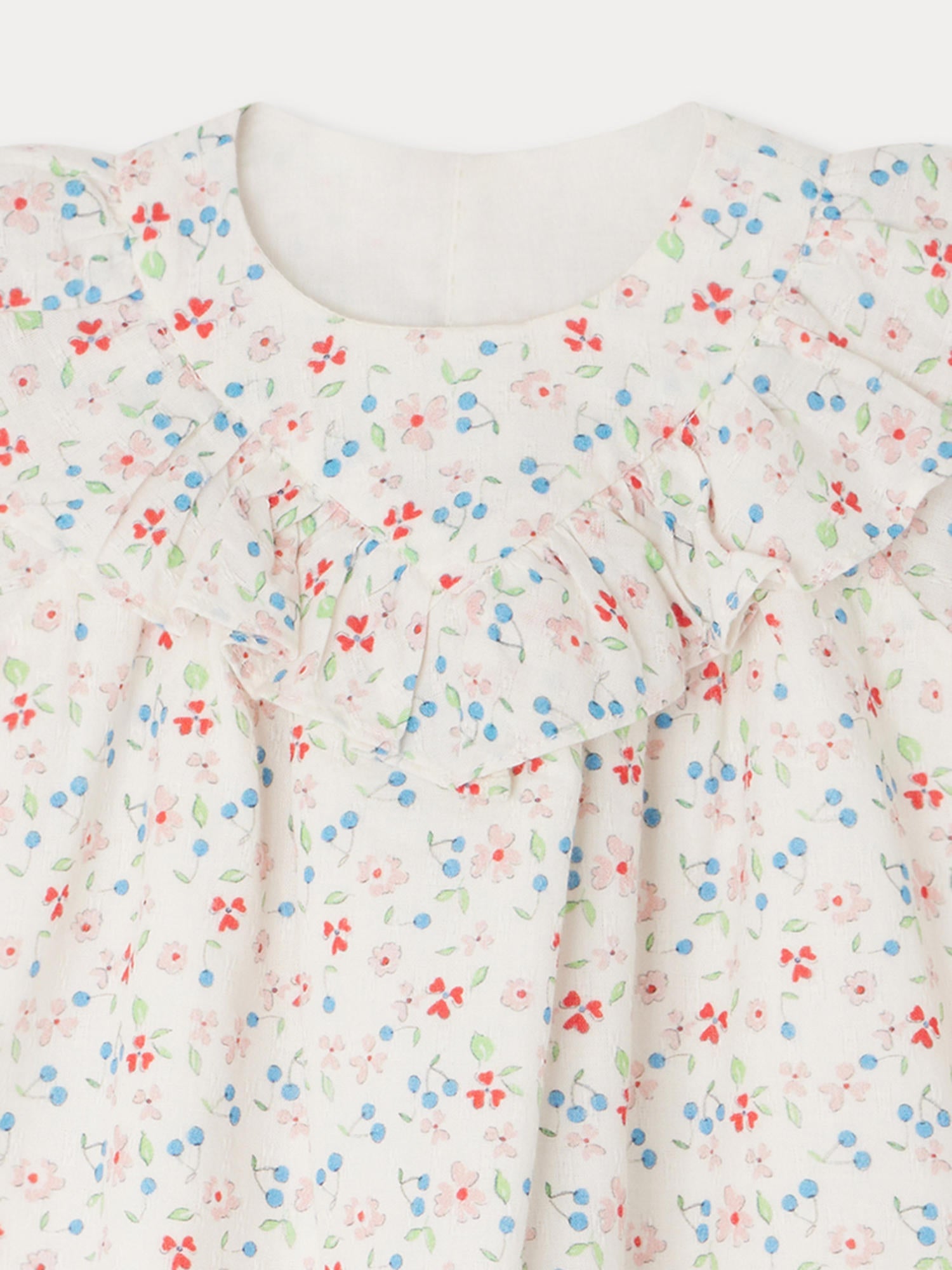 Baby Girls Light Pink Floral Cotton Dress