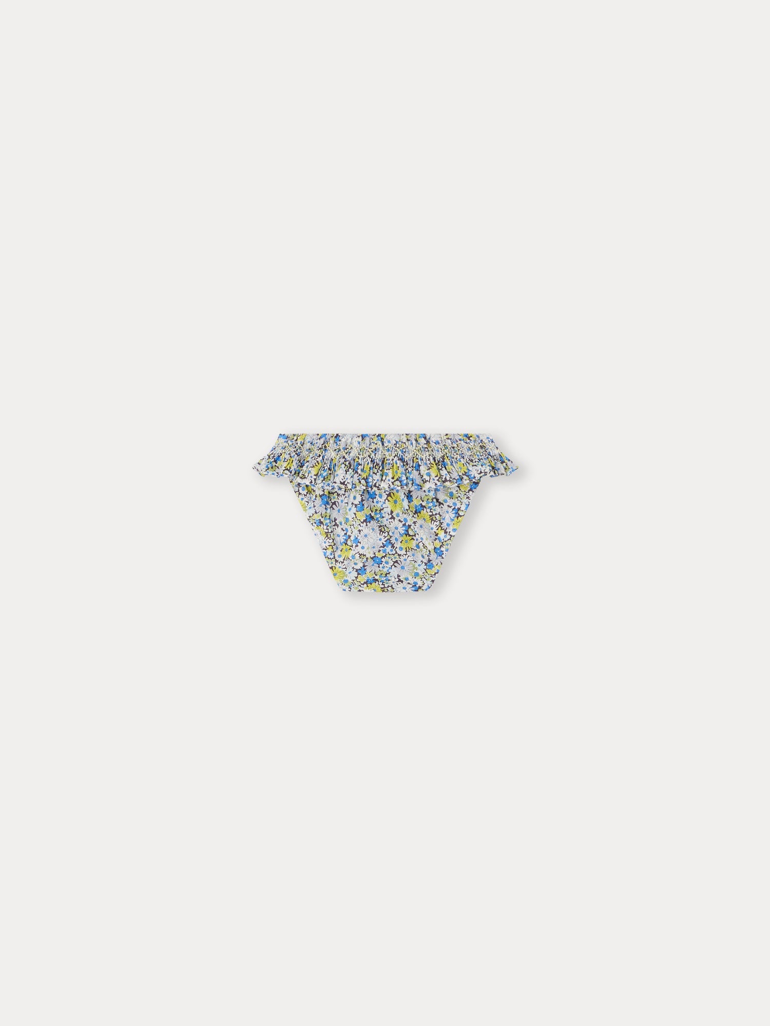 Baby Girls Blue Floral Swim Shorts