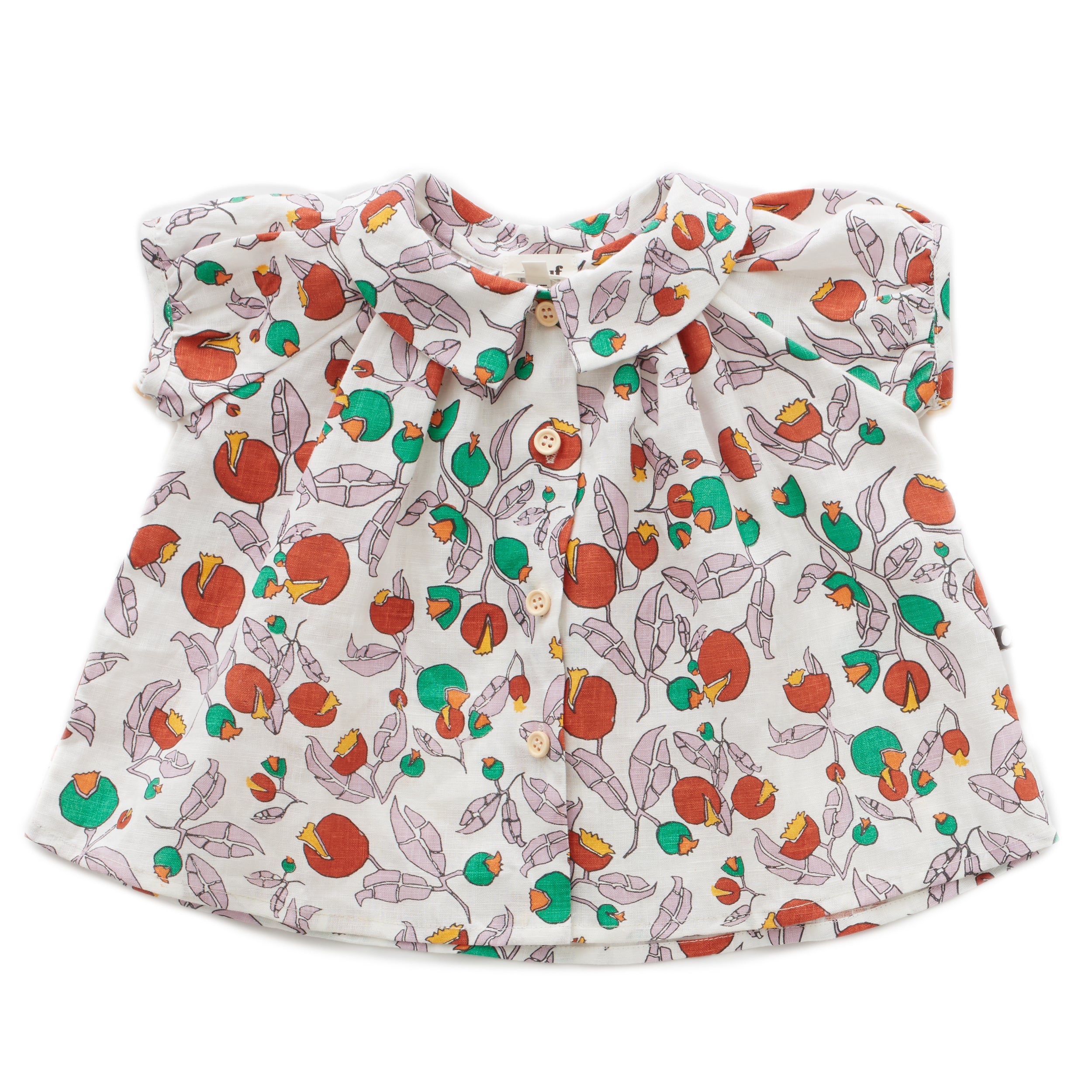 Girls White Flowers Top