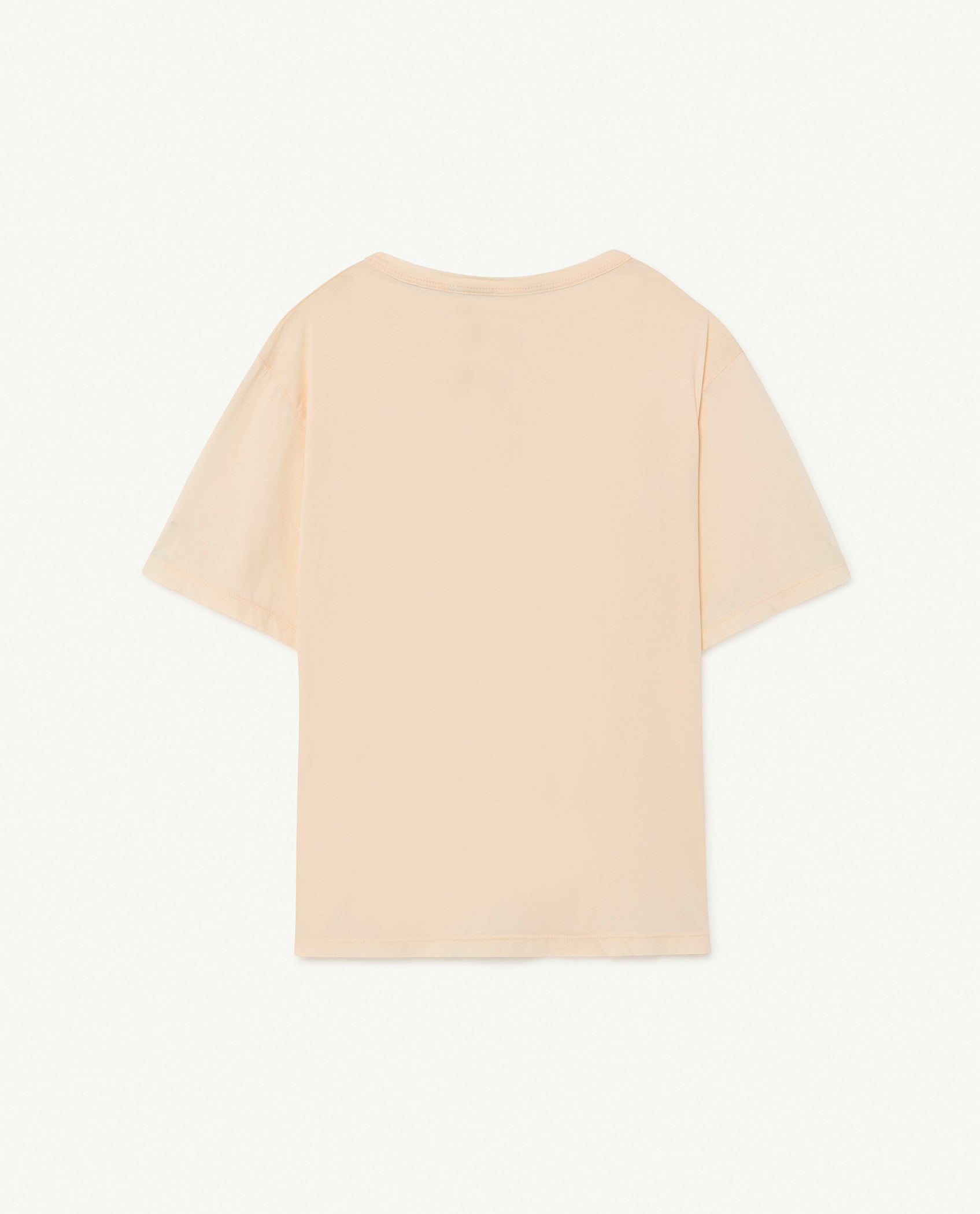 Girls Beige Peachy Mouth Cotton T-Shirt