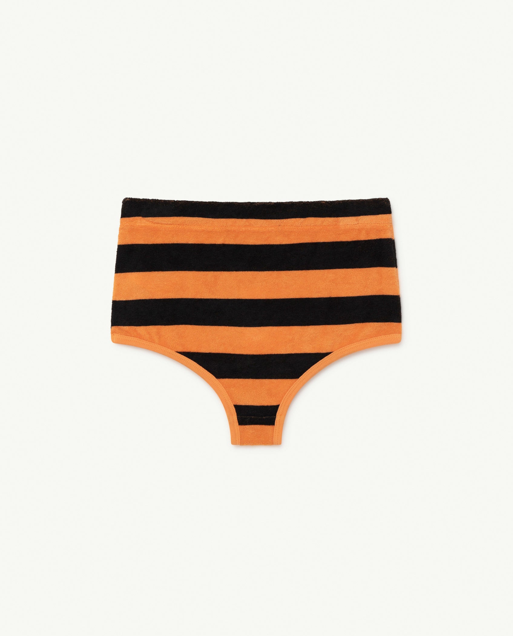 Girls Orange Stripe Cotton Underpants