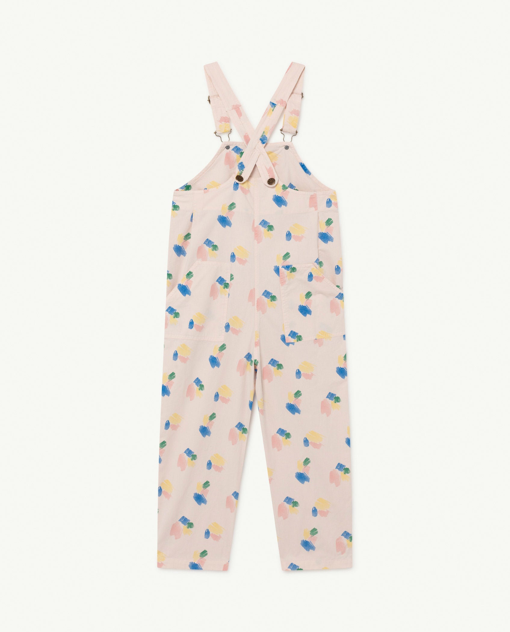 Girls White Painted Jumpsuit