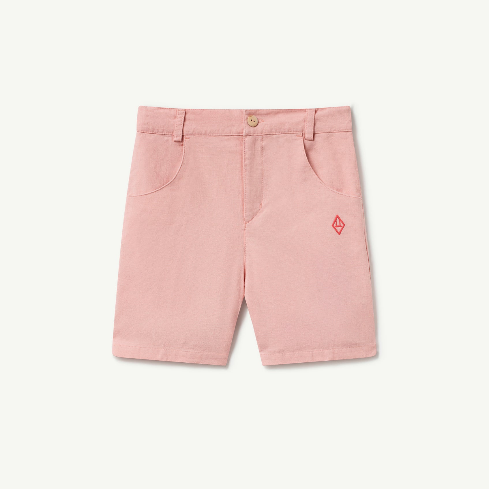 Girls Pink Logo Cotton Shorts