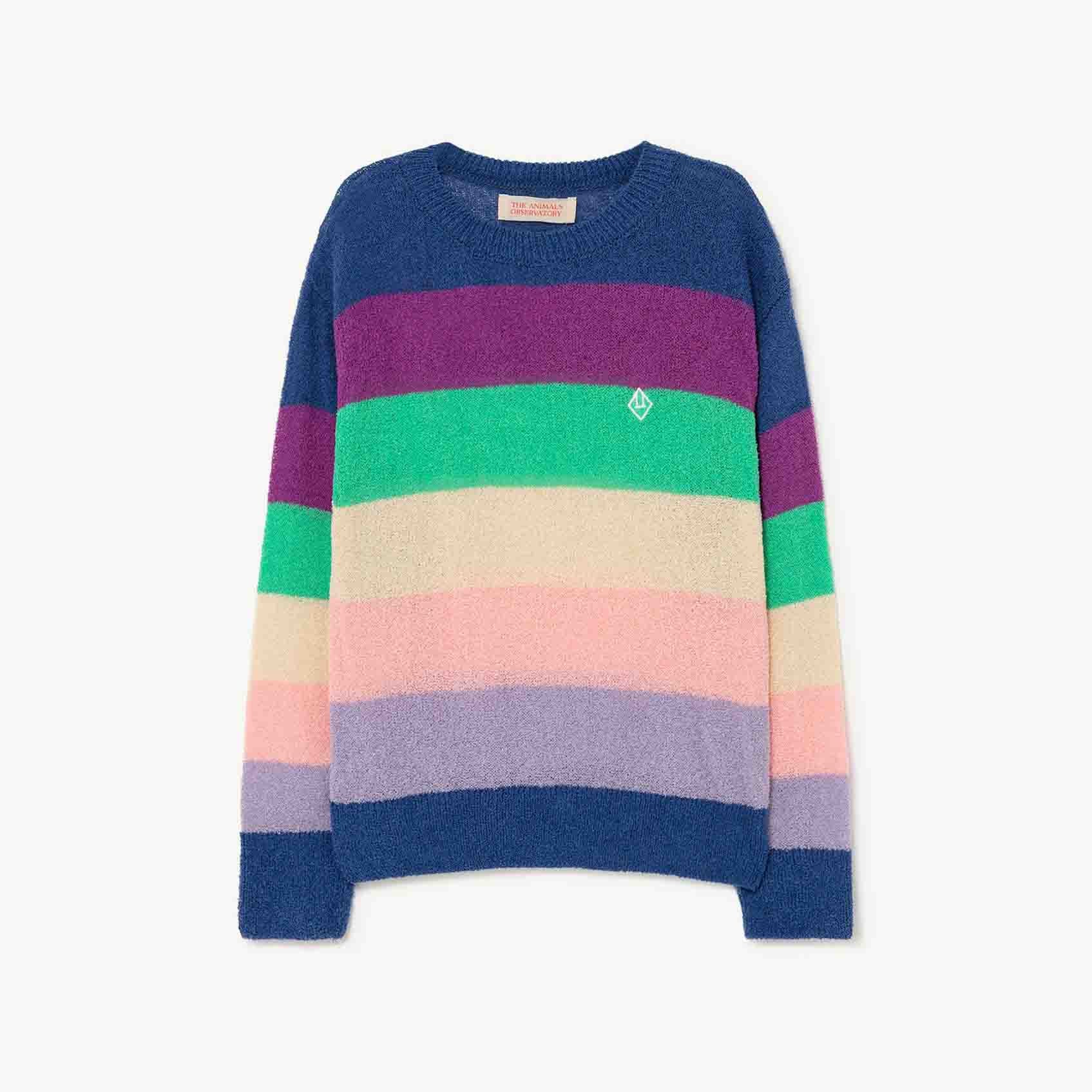 Girls Multicolor Striped Sweater