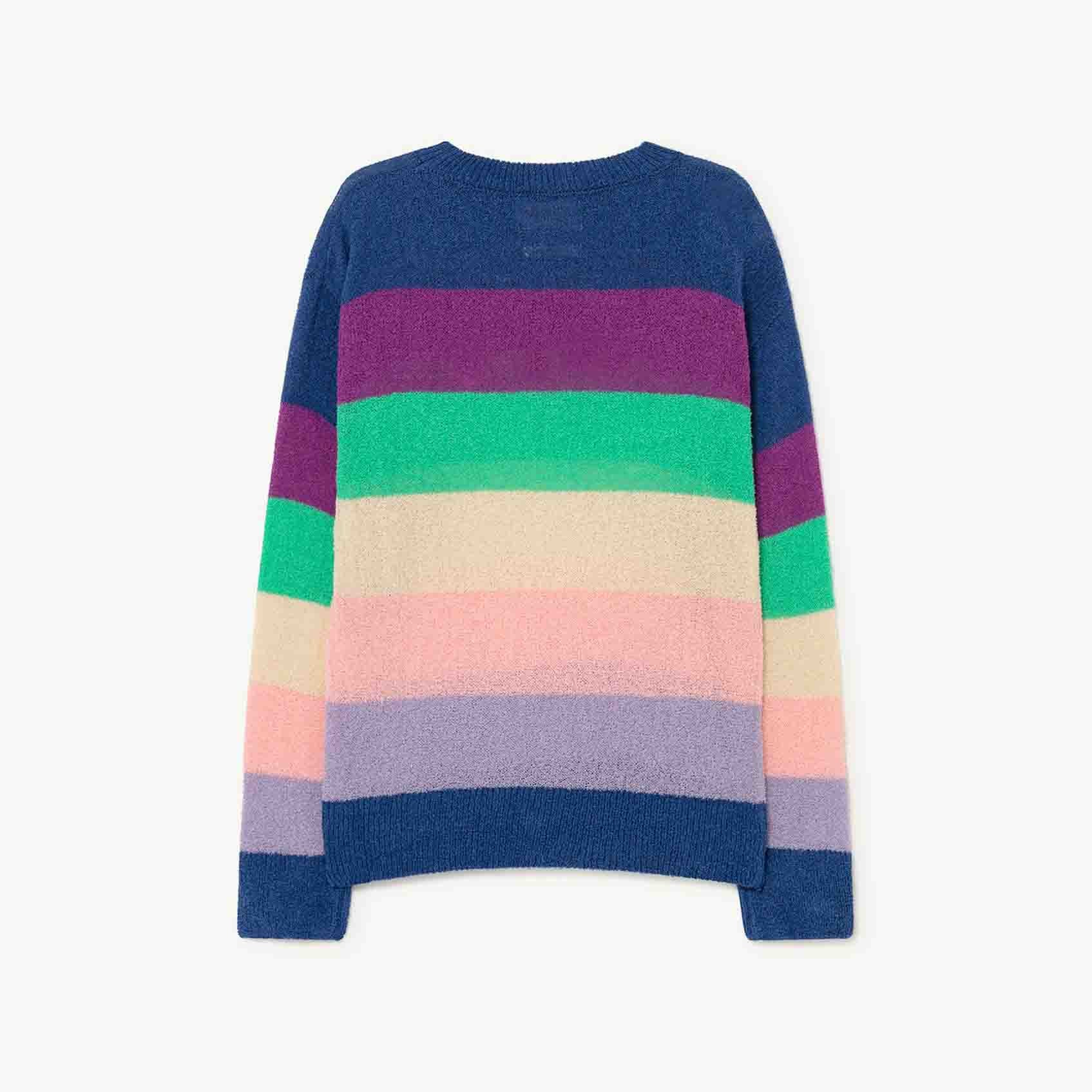 Girls Multicolor Striped Sweater