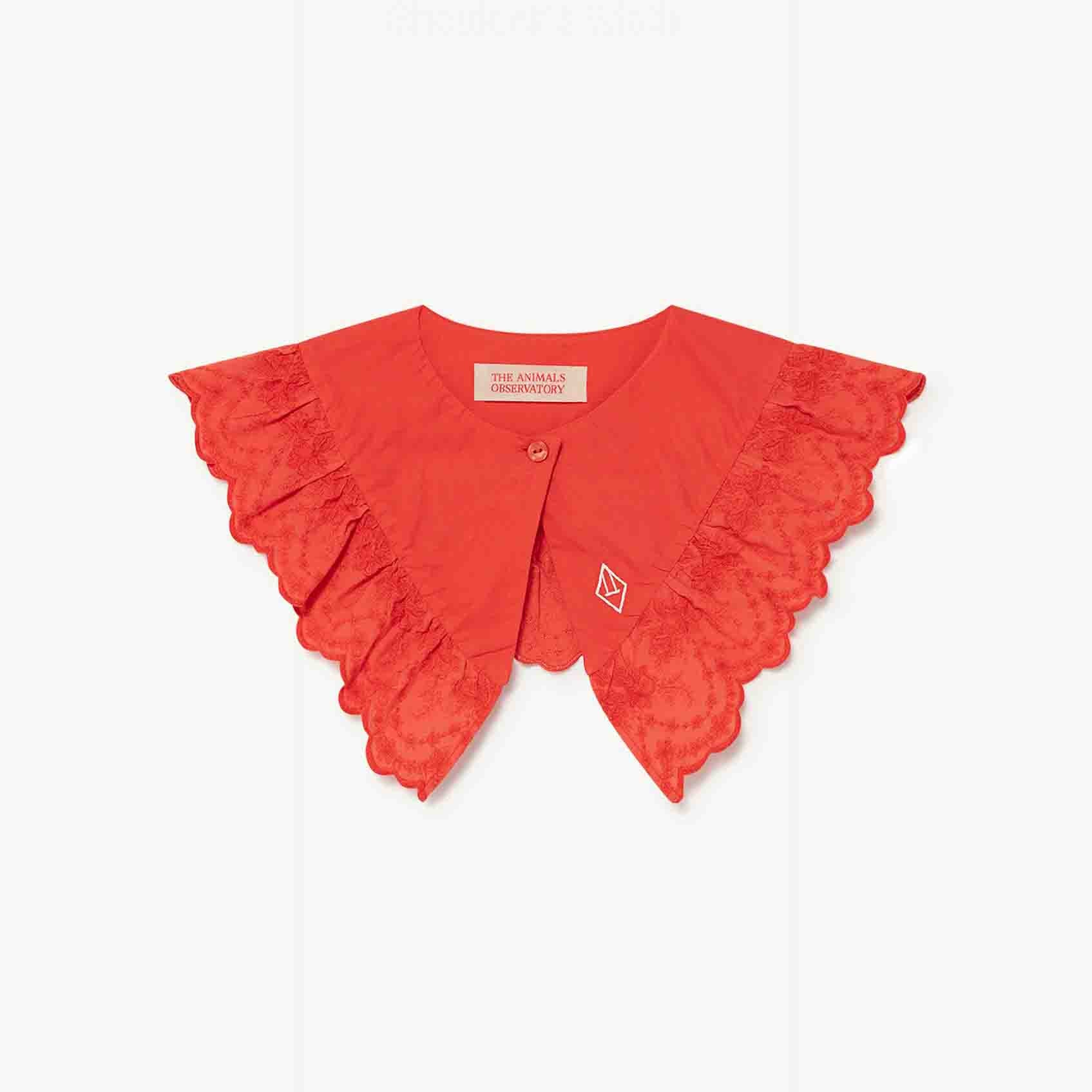 Girls Red Detachable Collar