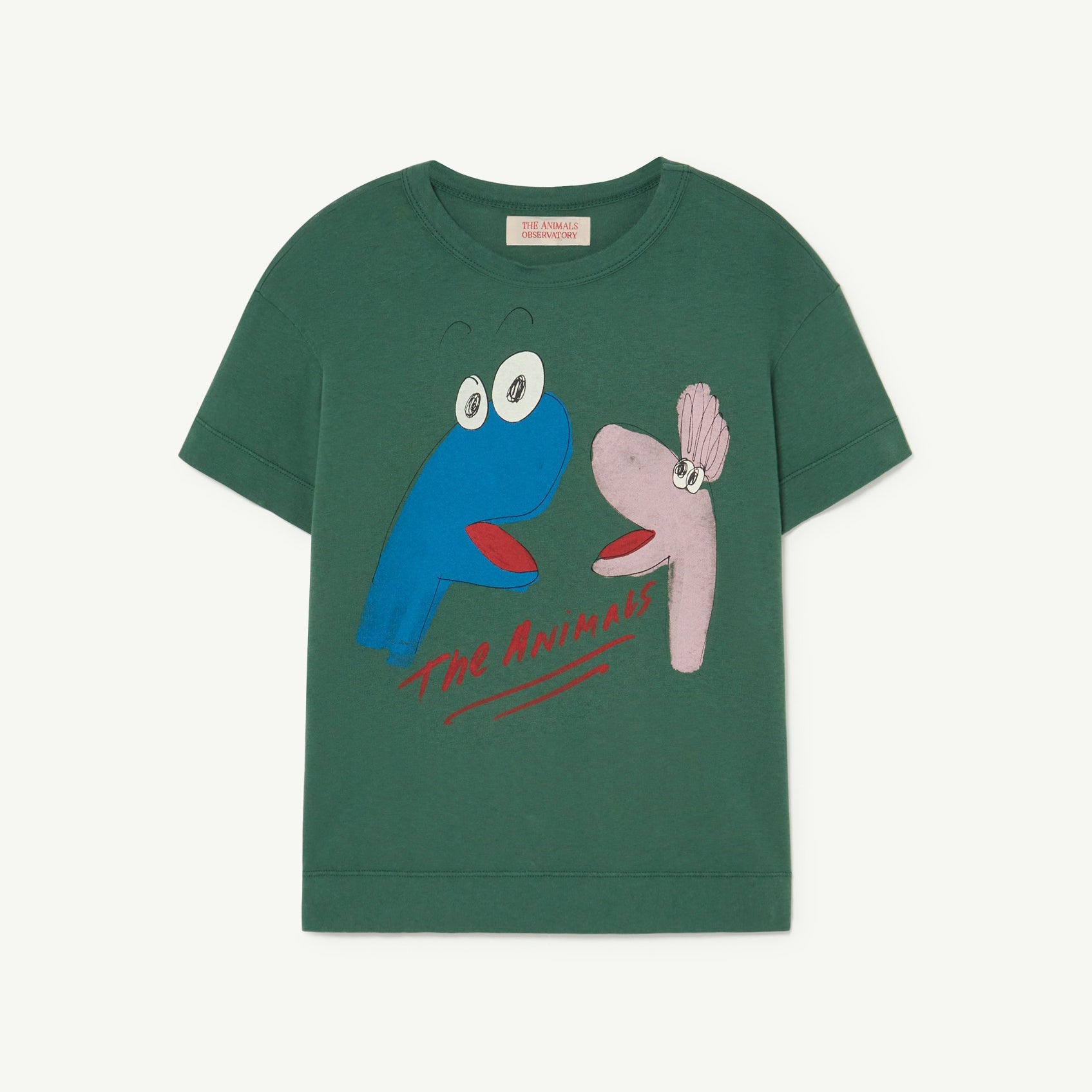 Boys & Girls Green Printed Cotton T-Shirt