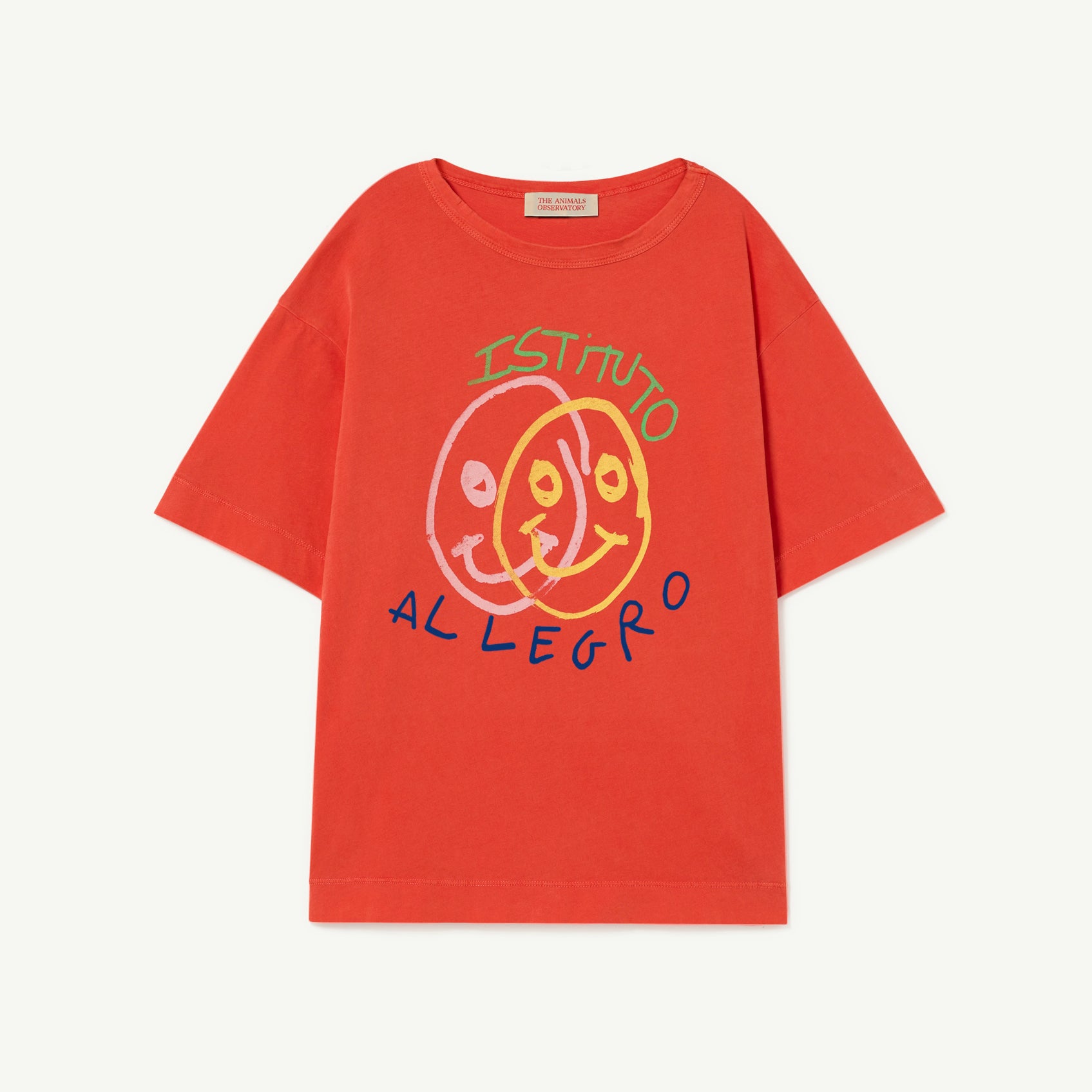Boys & Girls Red Printed Cotton T-Shirt