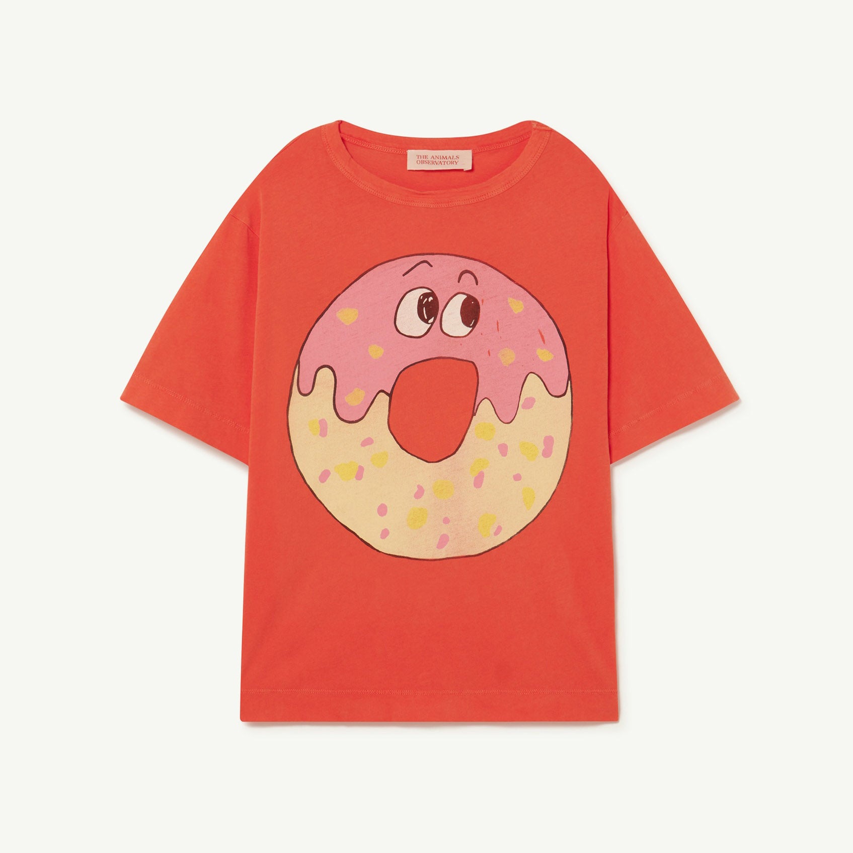 Boys & Girls Red Printed Cotton T-Shirt