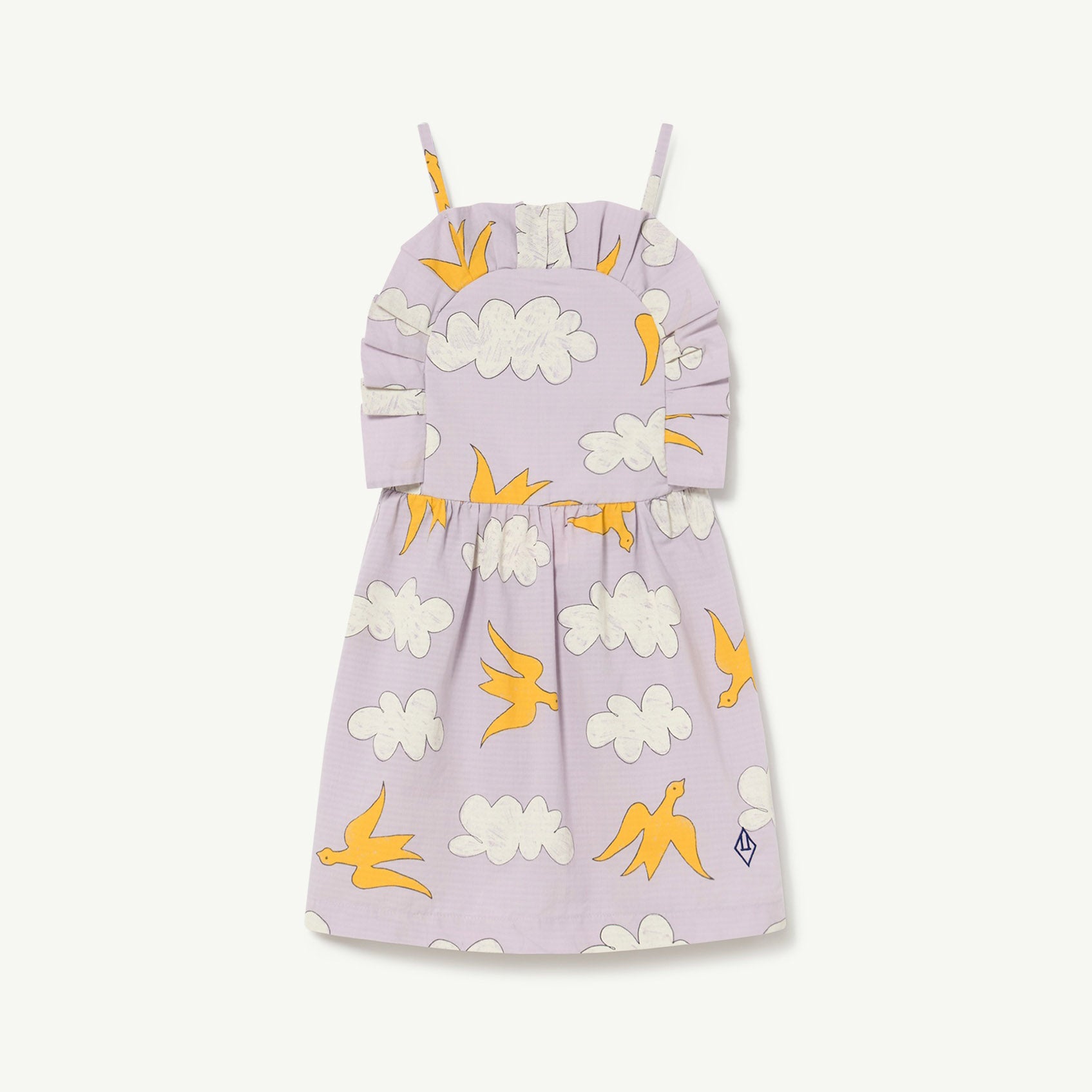 Girls Lilac Printed Cotton Dress