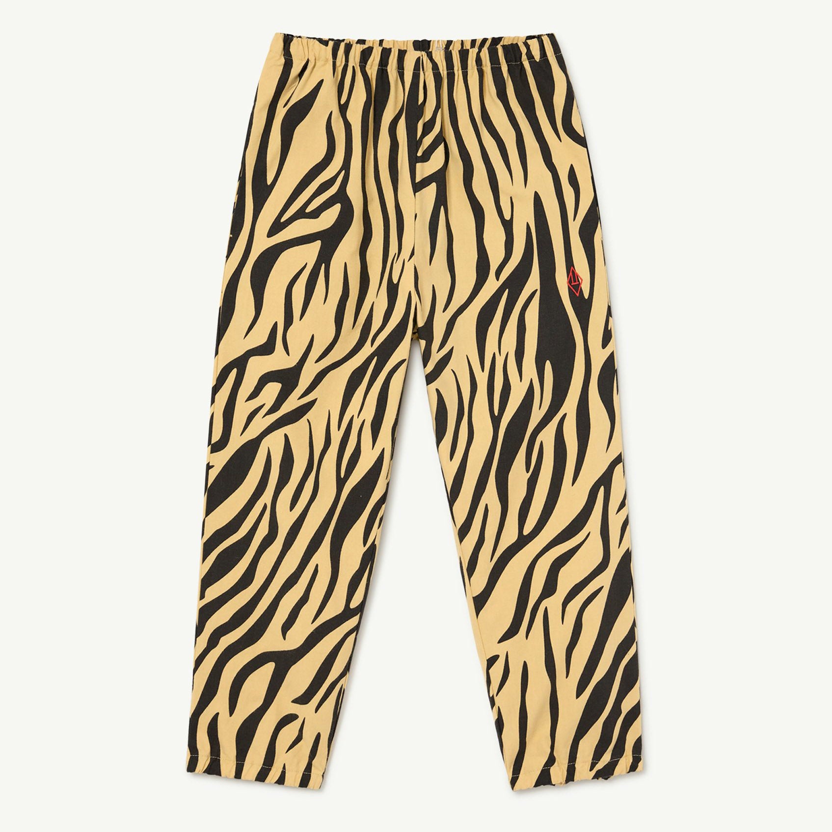 Boys & Girls Yellow Zebra Cotton Trousers