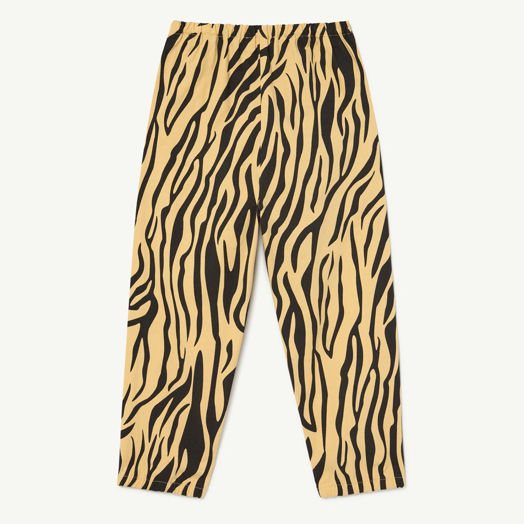 Boys & Girls Yellow Zebra Cotton Trousers