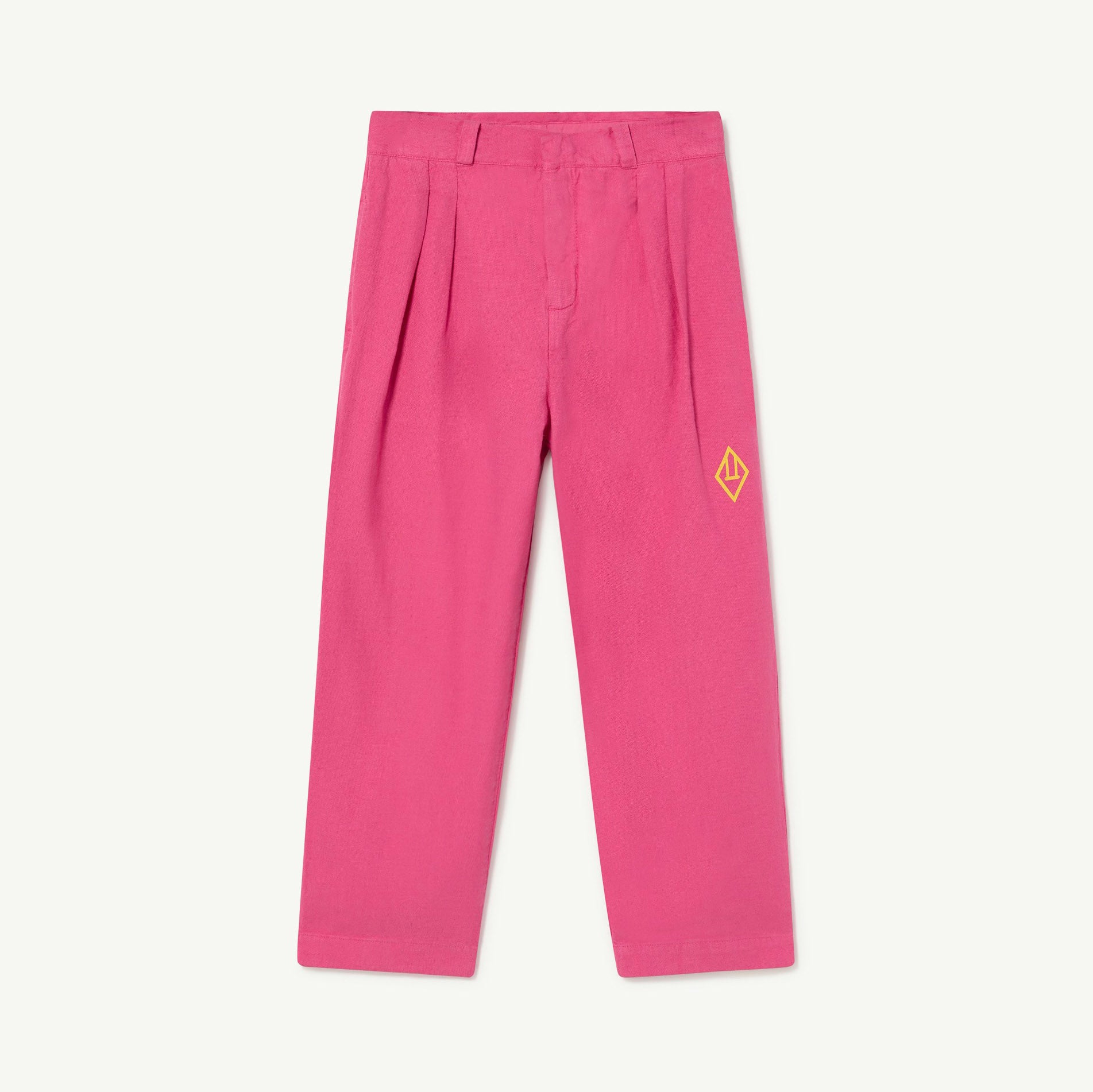 Girls Pink Logo Cotton Trousers