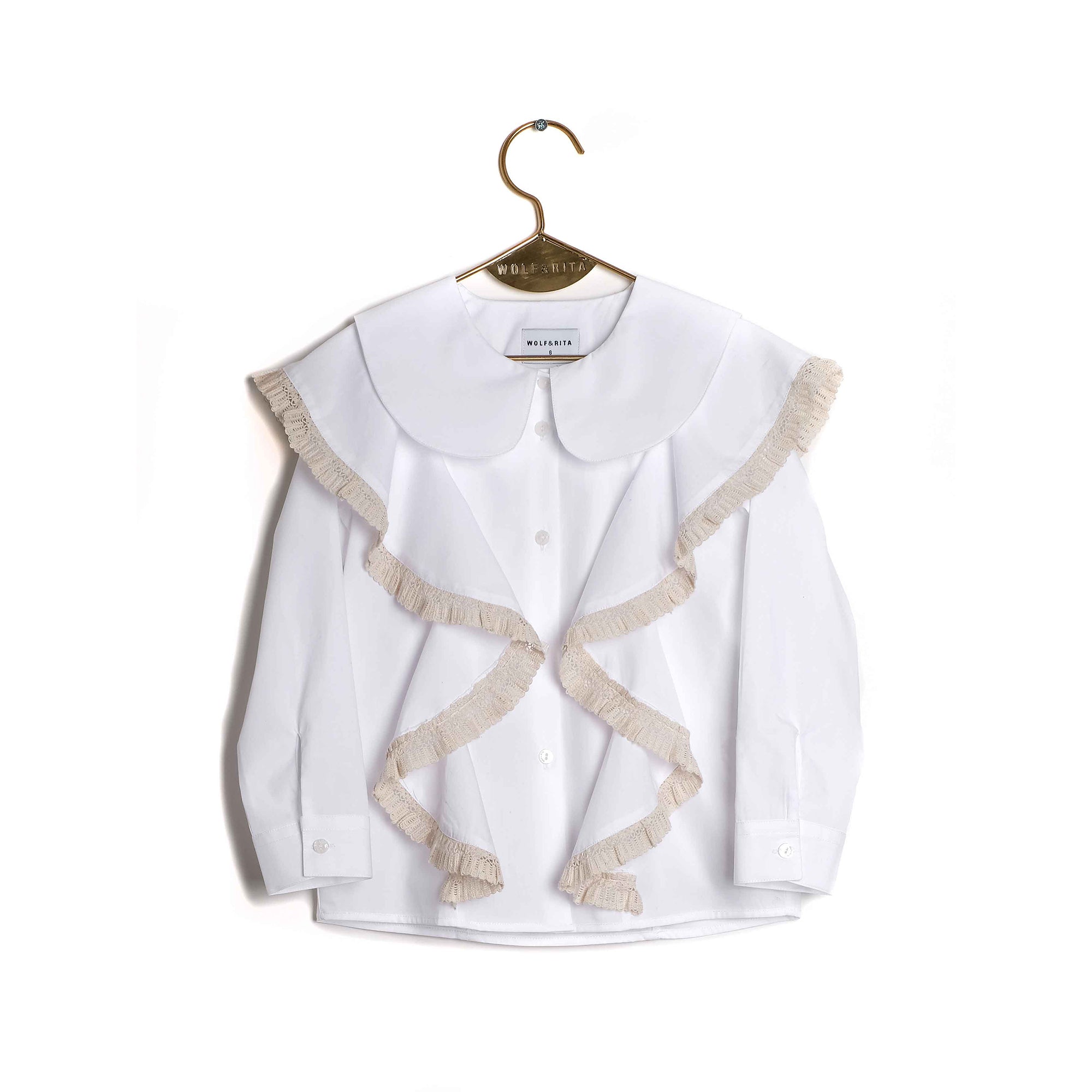 Girls White Cotton Blouse