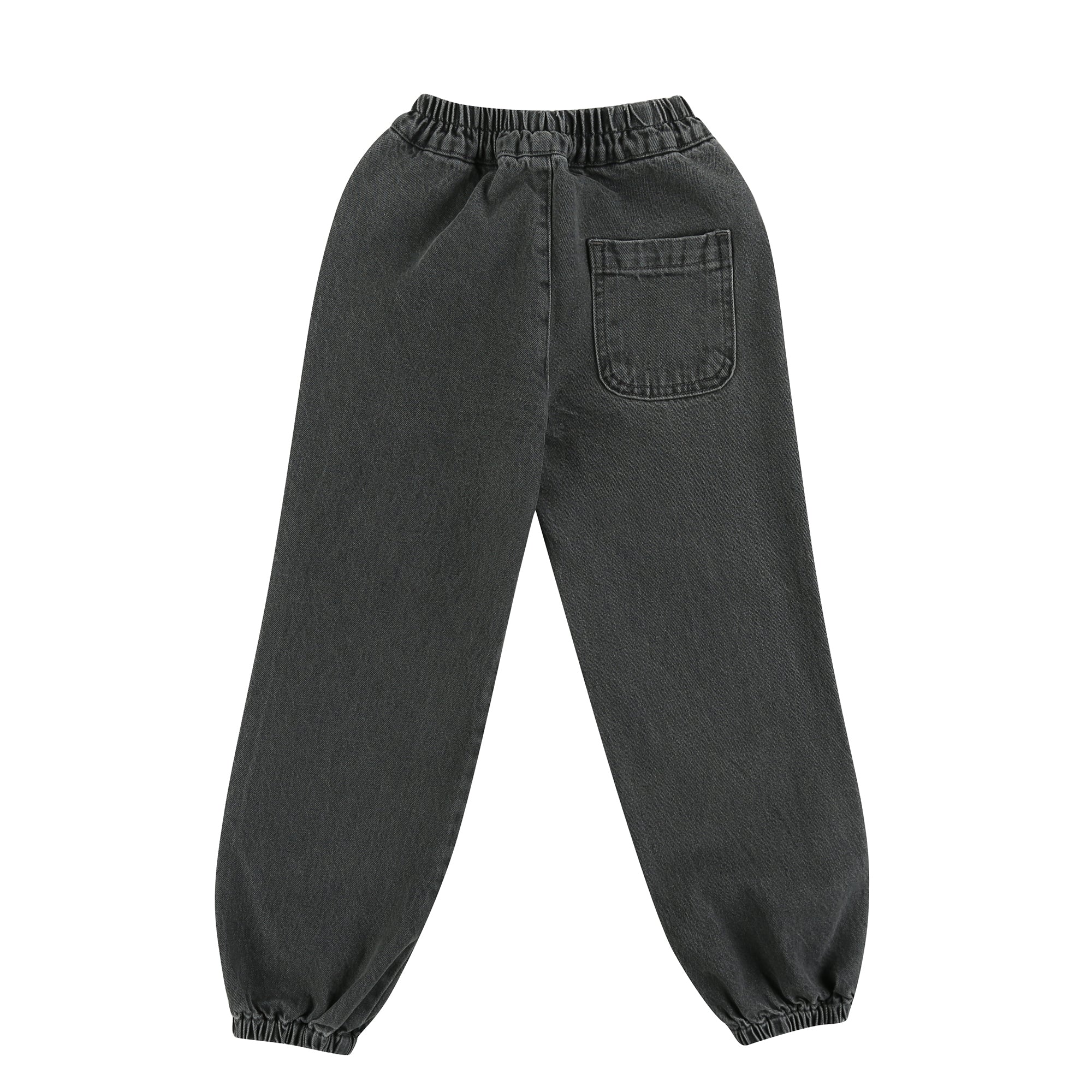 Boys & Girls Black Smile Denim Trousers