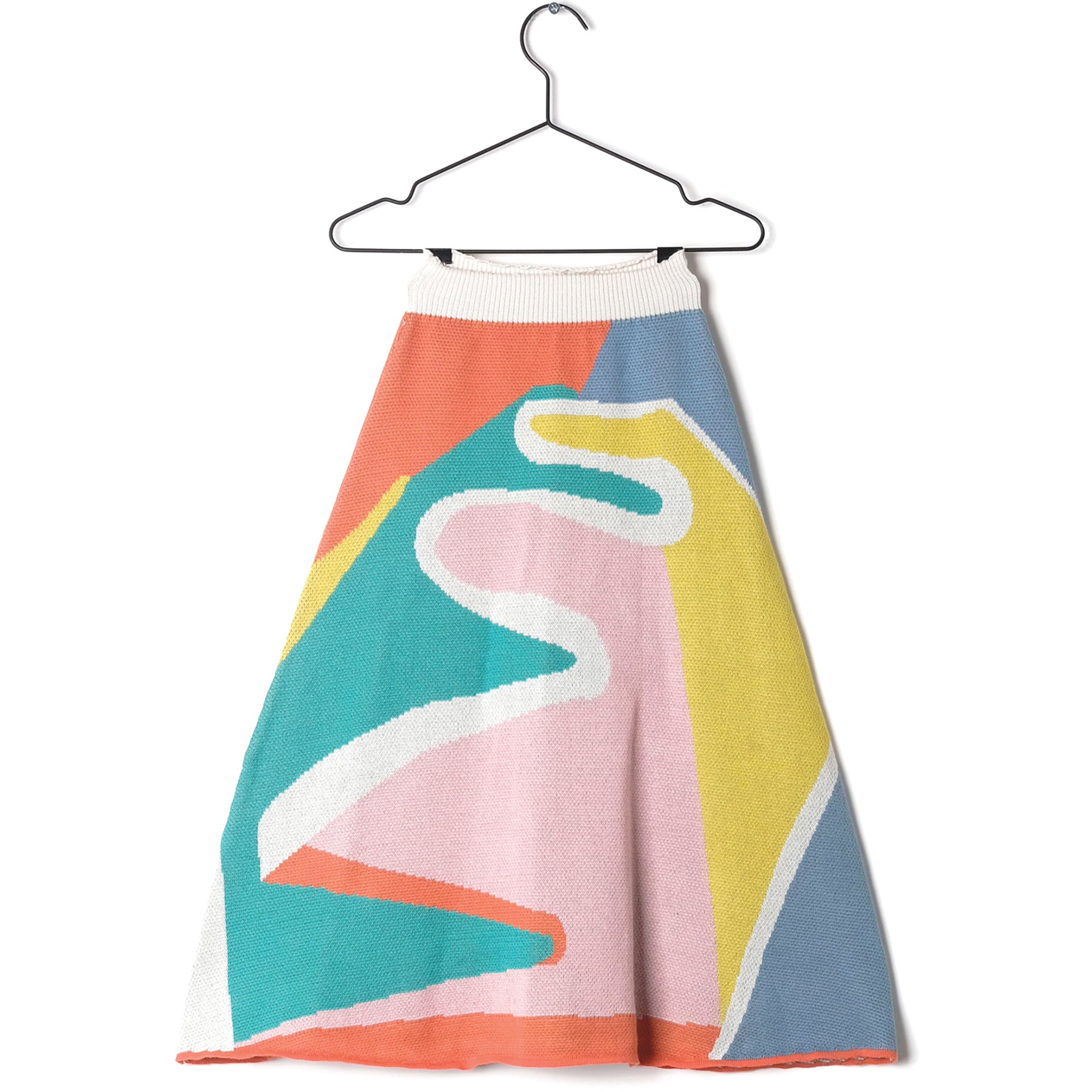 Girls Multicolour Landscape Cotton Skirt