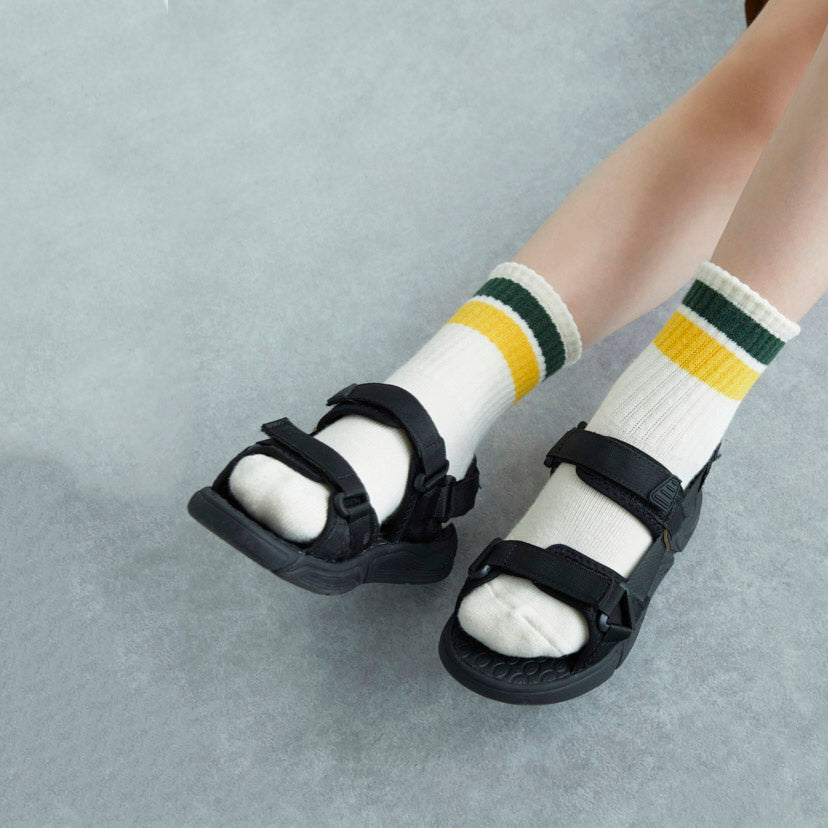 Boys & Girls Green Stripes Cotton Socks