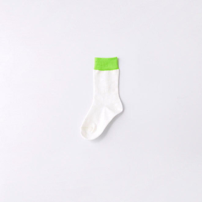 Boys & Girls Neon Green Cotton Socks