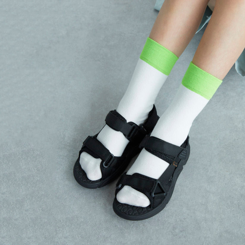 Boys & Girls Neon Green Cotton Socks