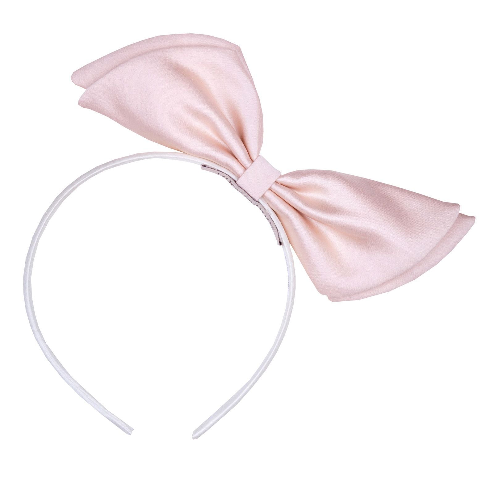 Girls Blush Pink Handkerchief Bow Hairband - CÉMAROSE | Children's Fashion Store
