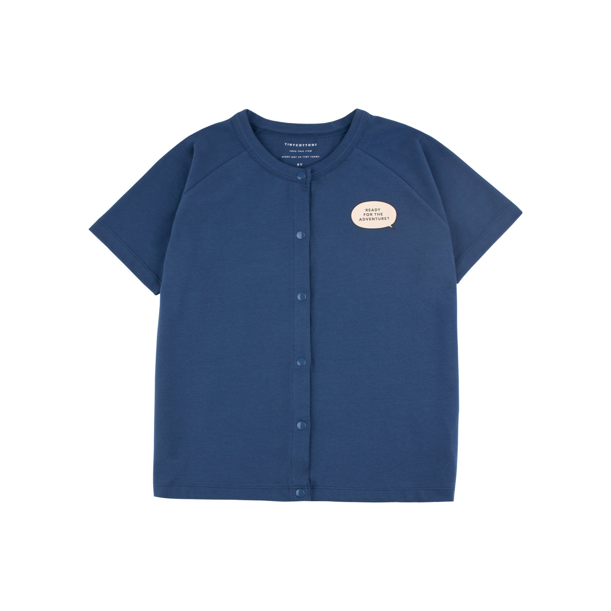 Girls Light Navy Pima Cotton Cardigan