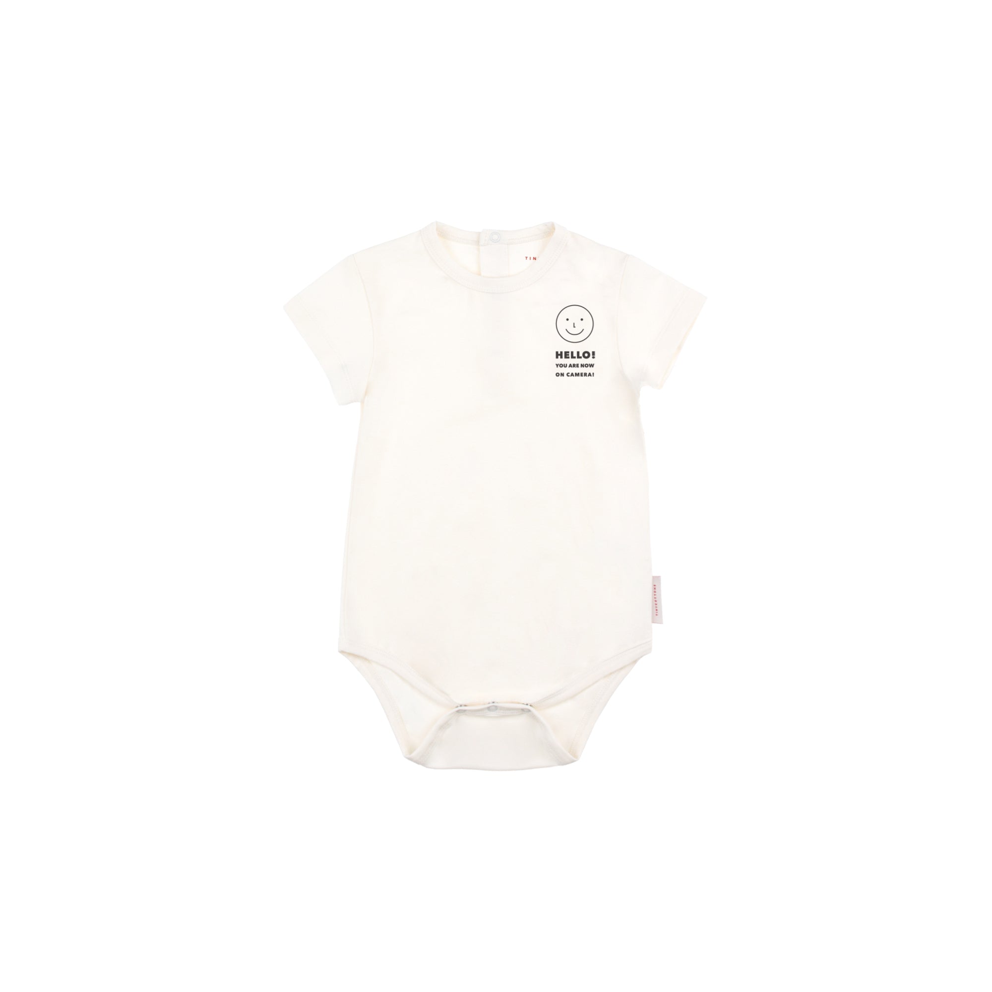 Baby Off White Pima Cotton Babysuit
