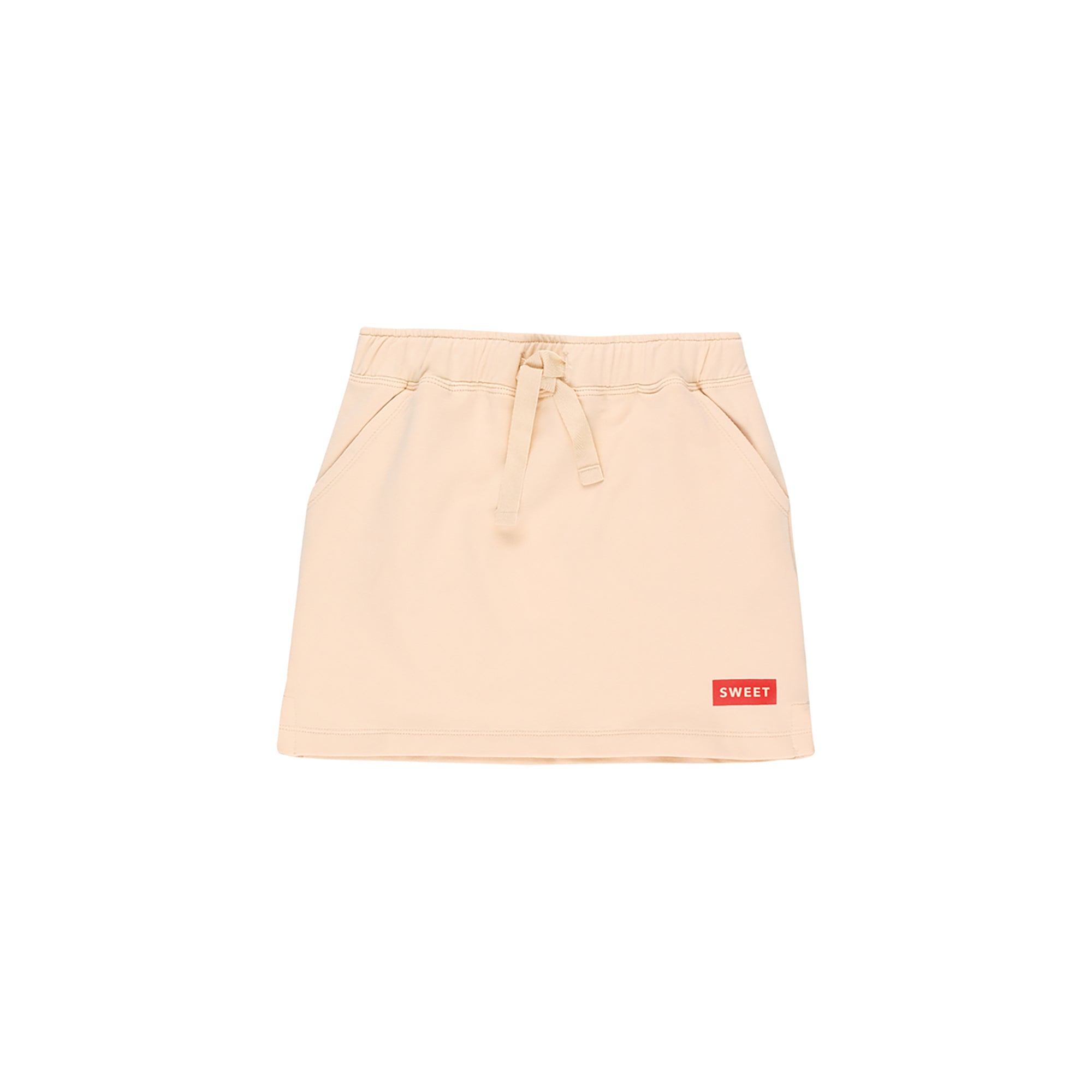 Girls Cream Pima Cotton Shorts