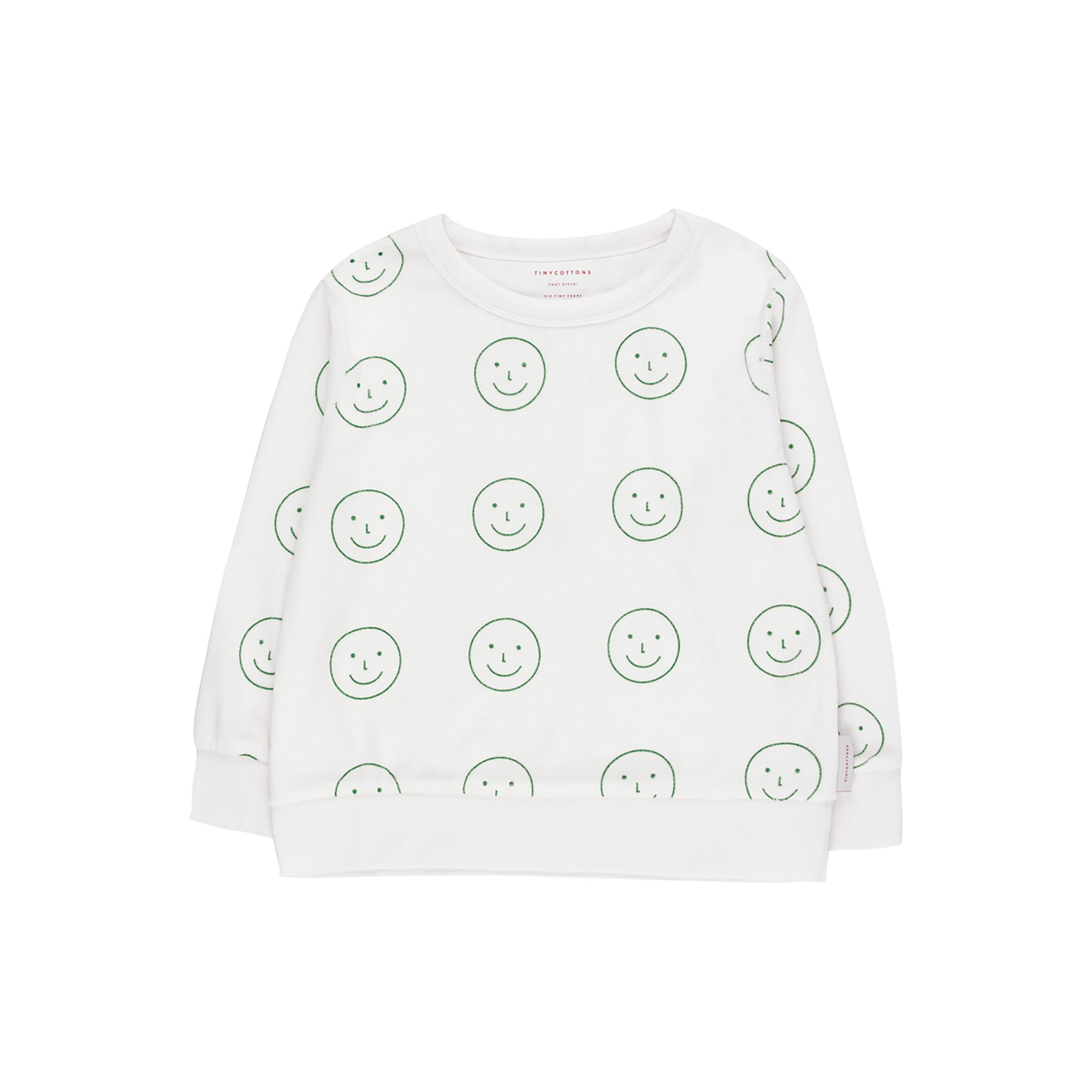 Girls White Pima Cotton Sweatshirt