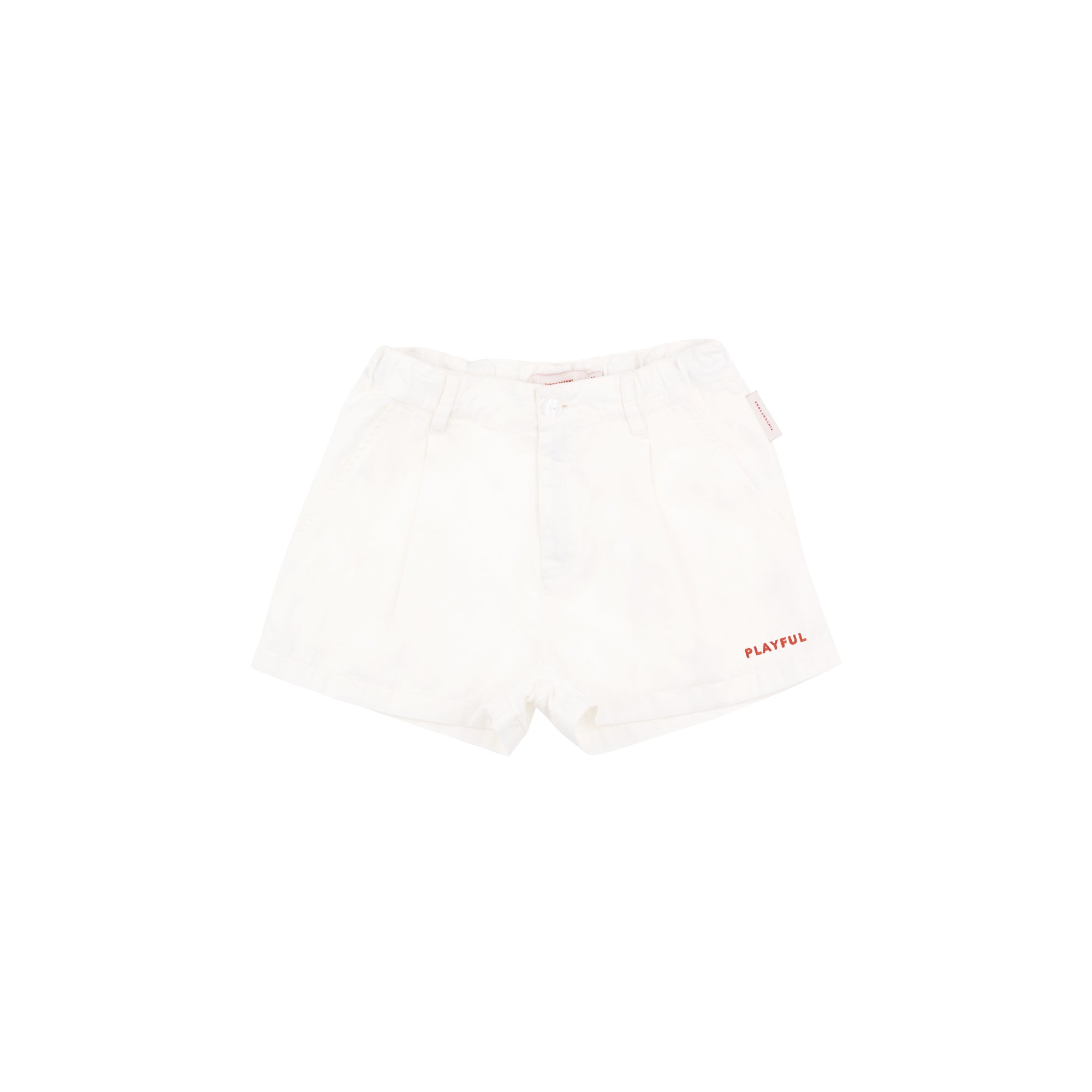 Boys & Girls White Cotton Shorts