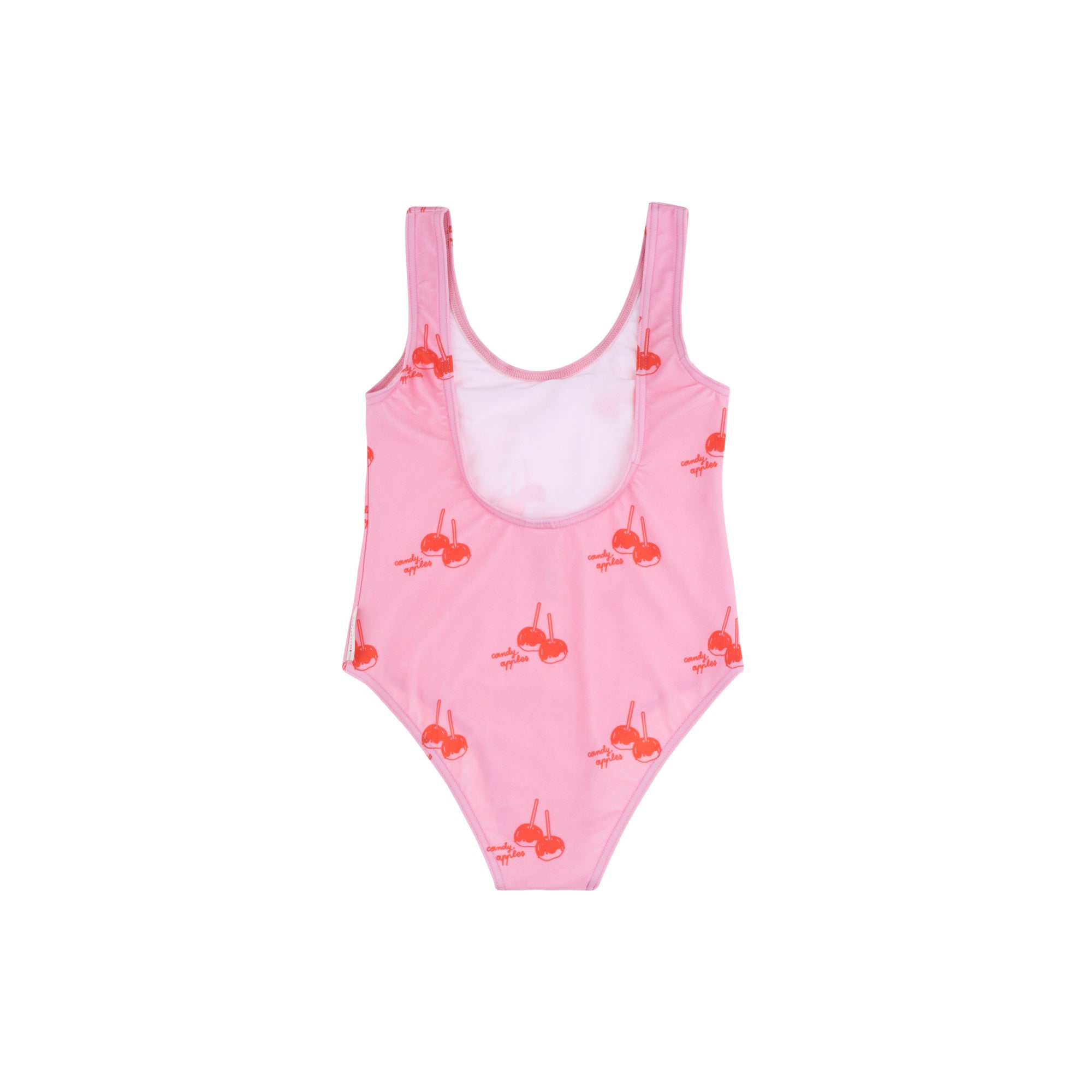 Girls Pink Printed Swimsuit