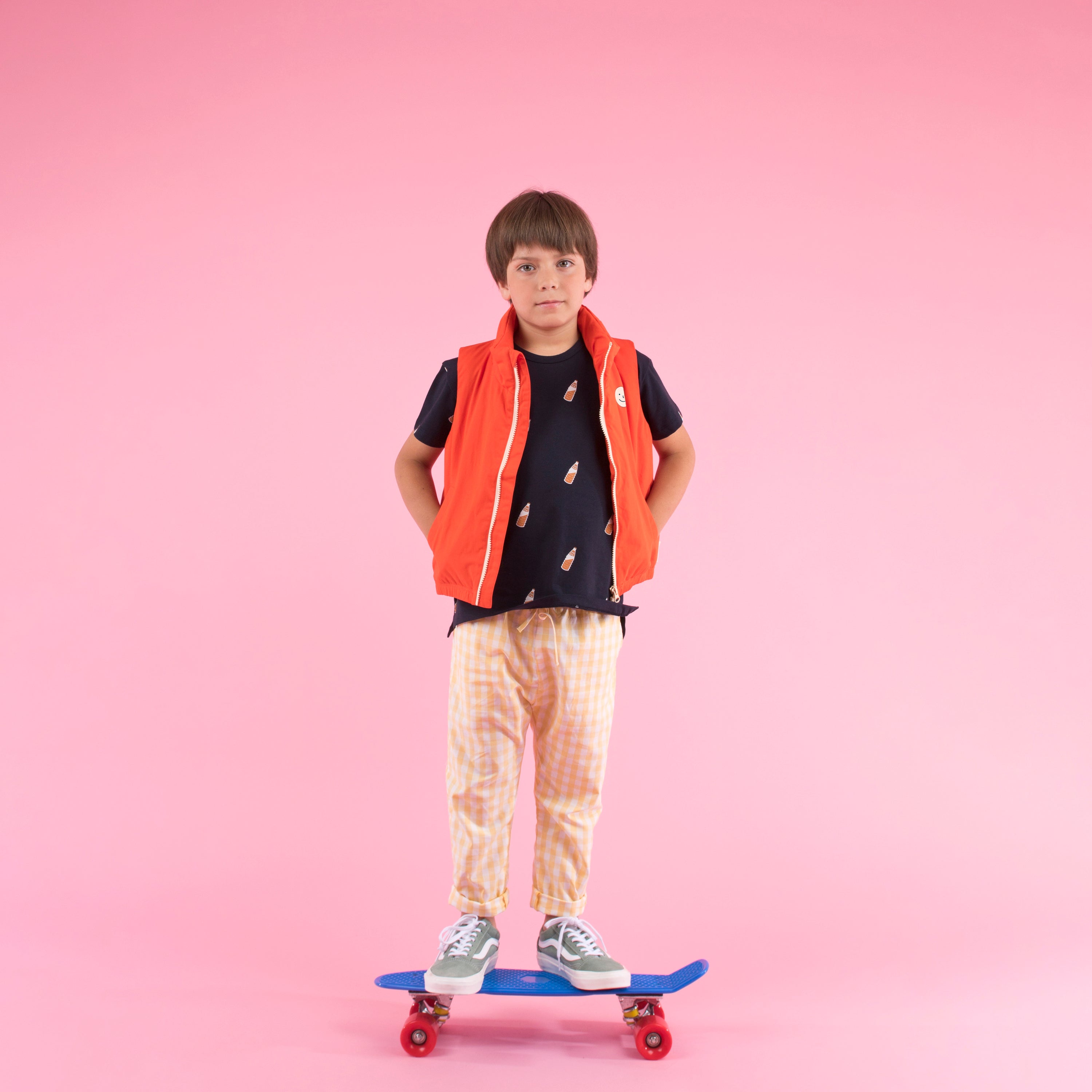 Boys Red Cotton Vest