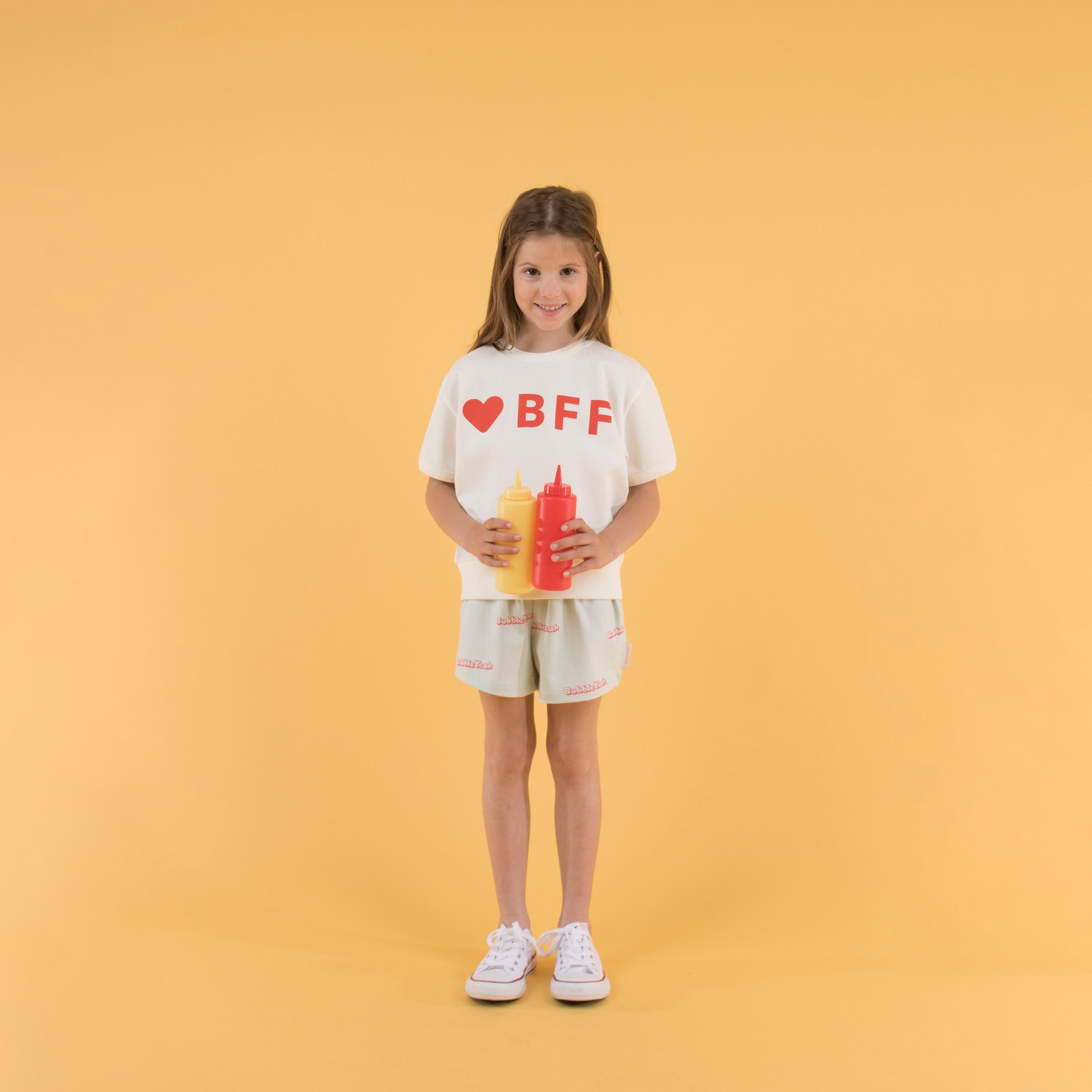 Girls White Cotton T-Shirt