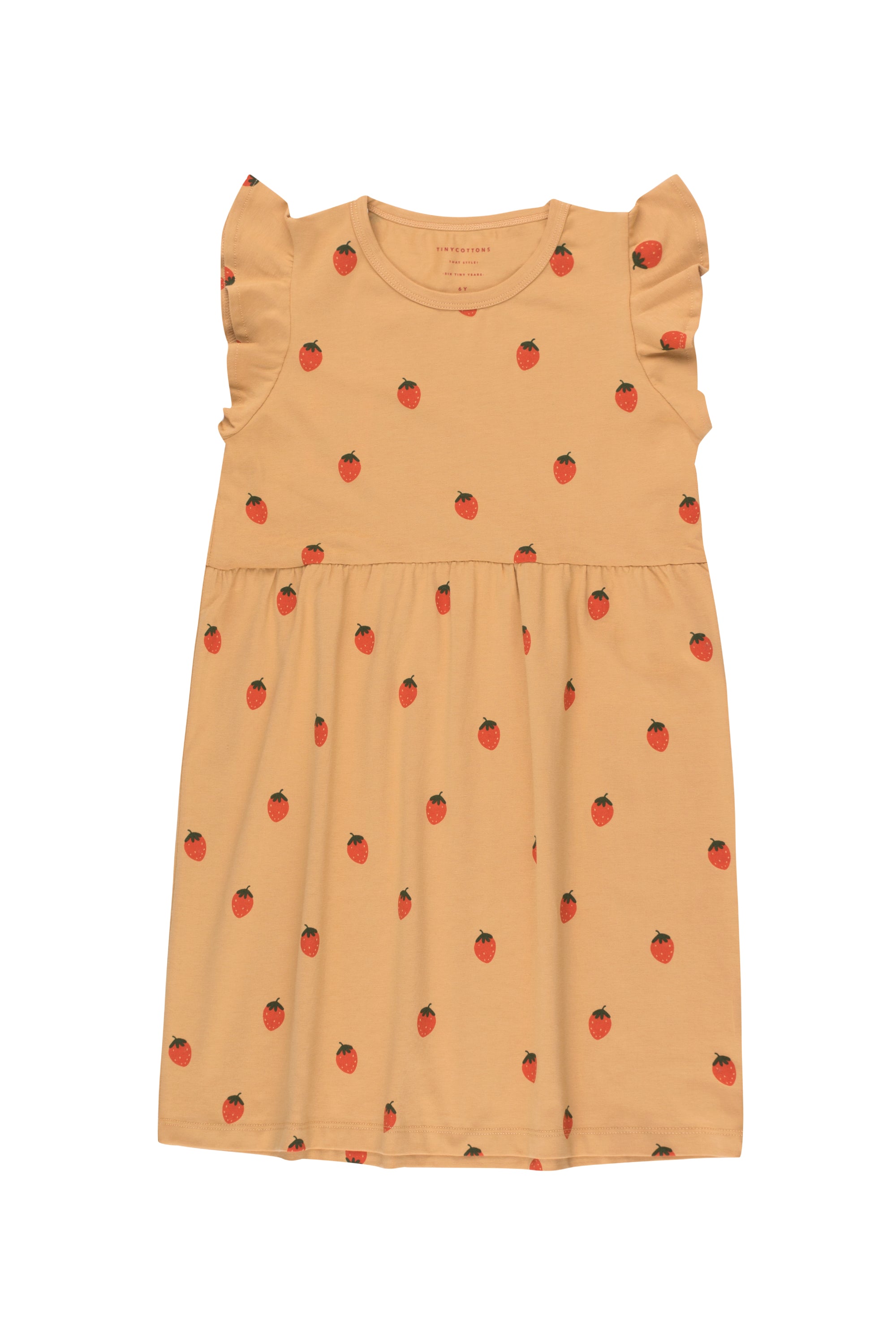 Girls Toffee Strawberry Cotton Dress