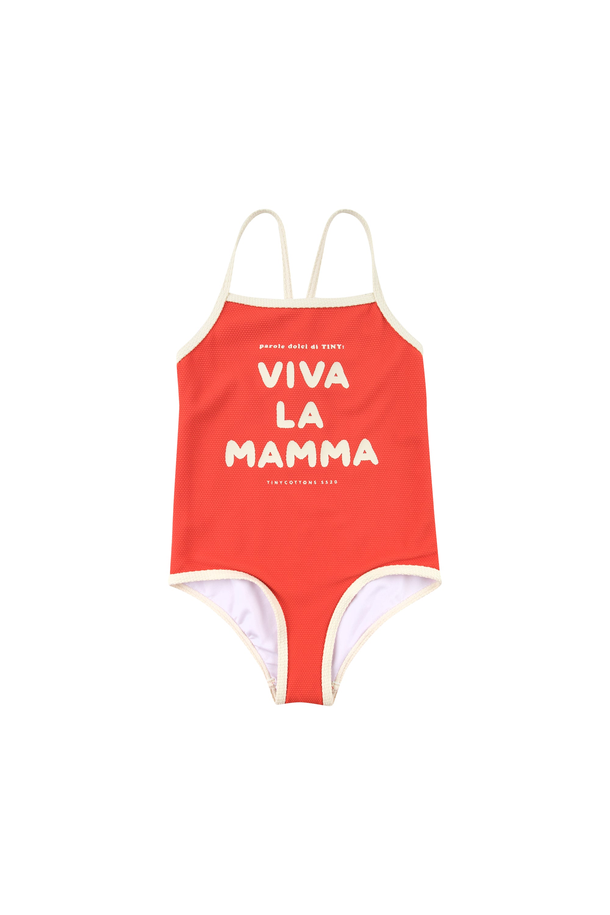 Girls Red Logo Swimsuit