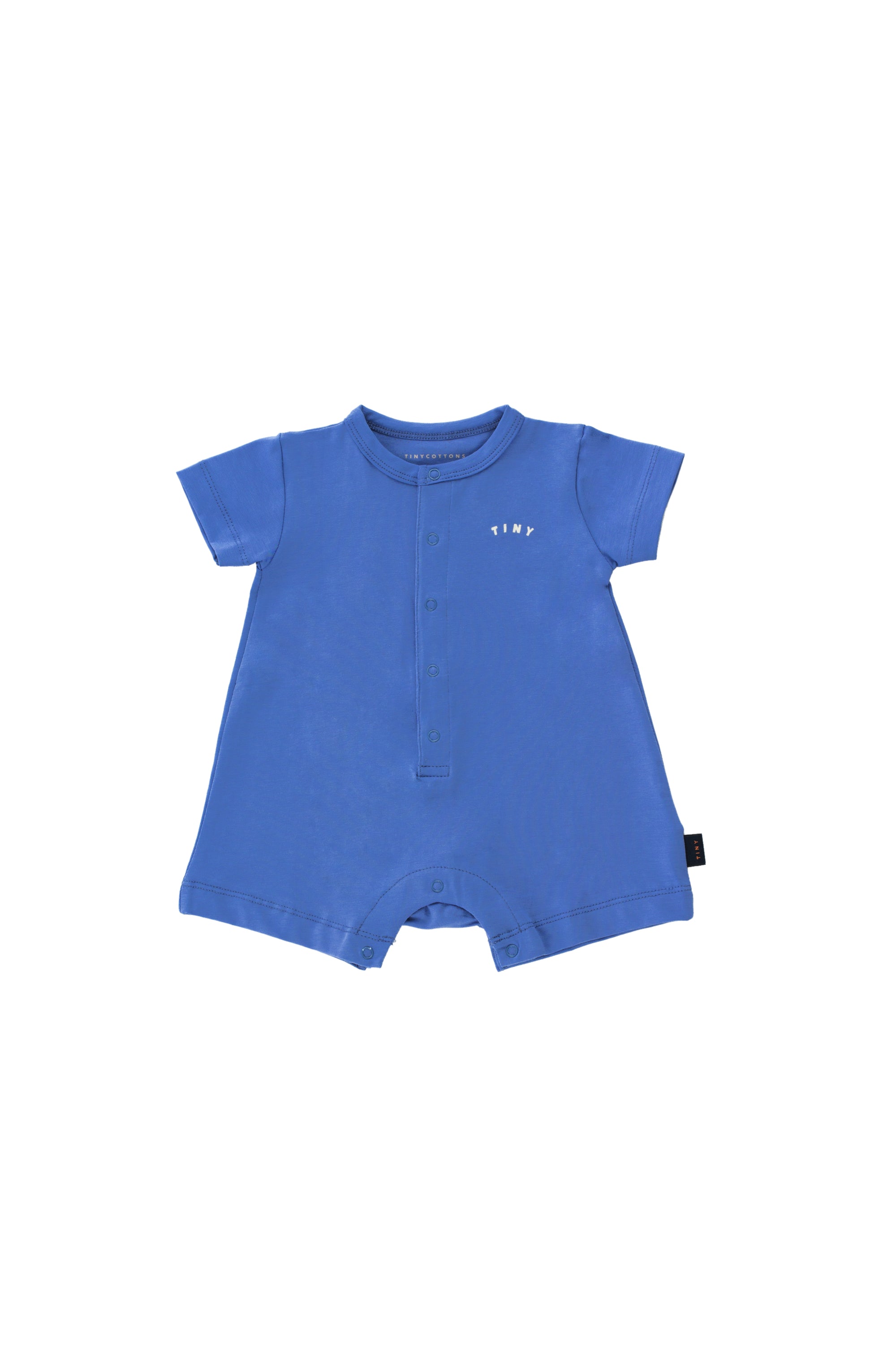 Baby Boys Blue Cotton Babysuit