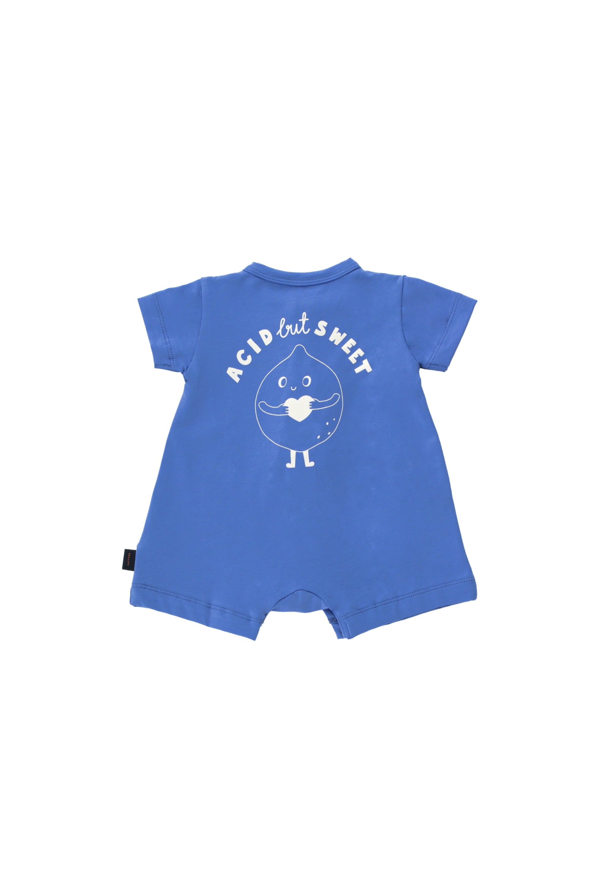 Baby Boys Blue Cotton Babysuit