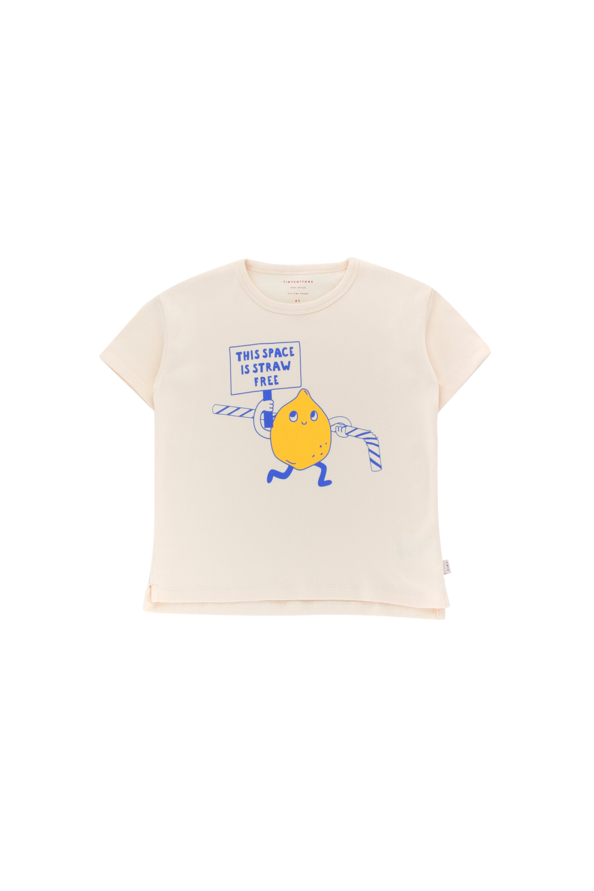 Boys & Girls Cream Printing Cotton T-Shirt