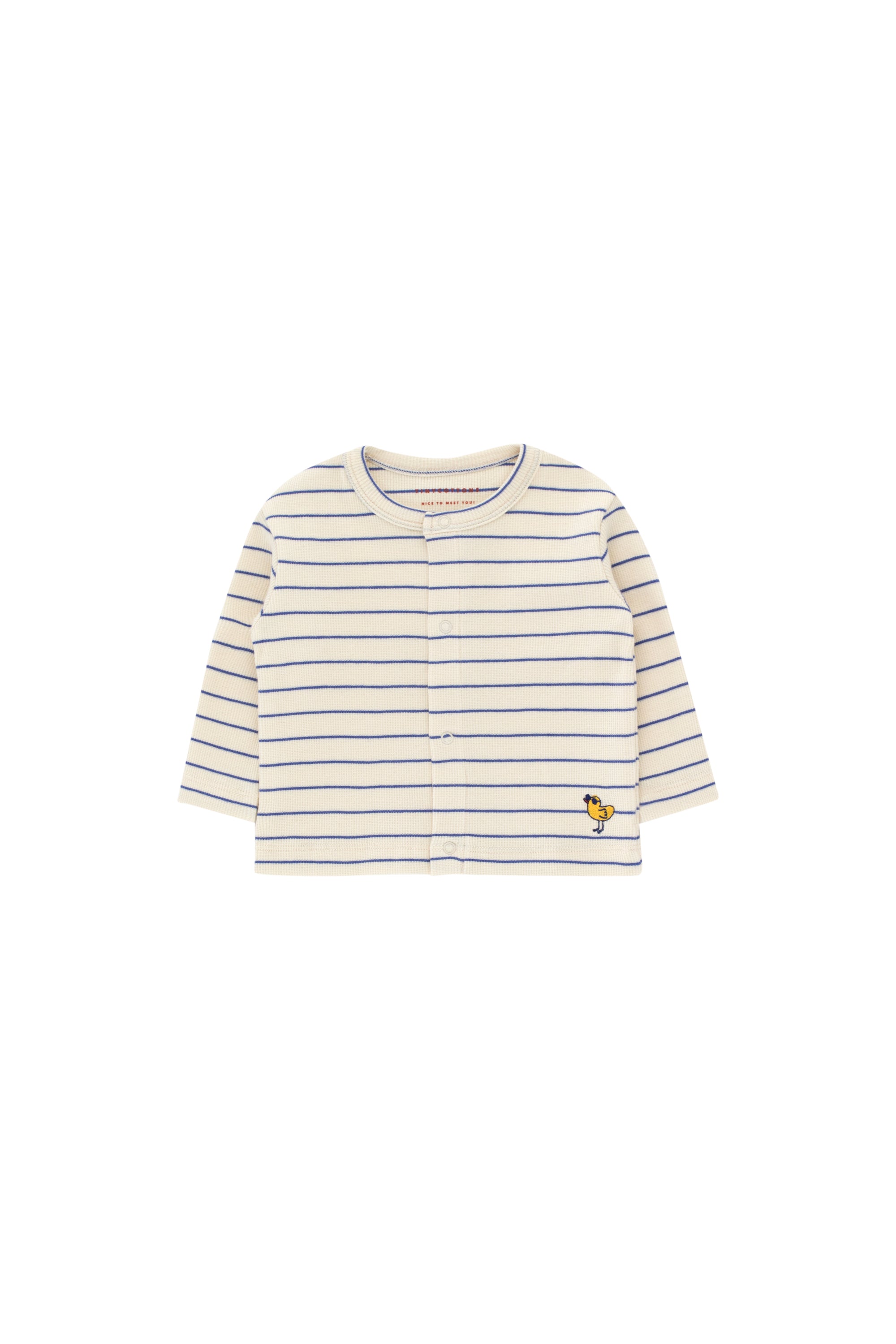 Baby Boys & Girls White Striped Cotton Cardigan