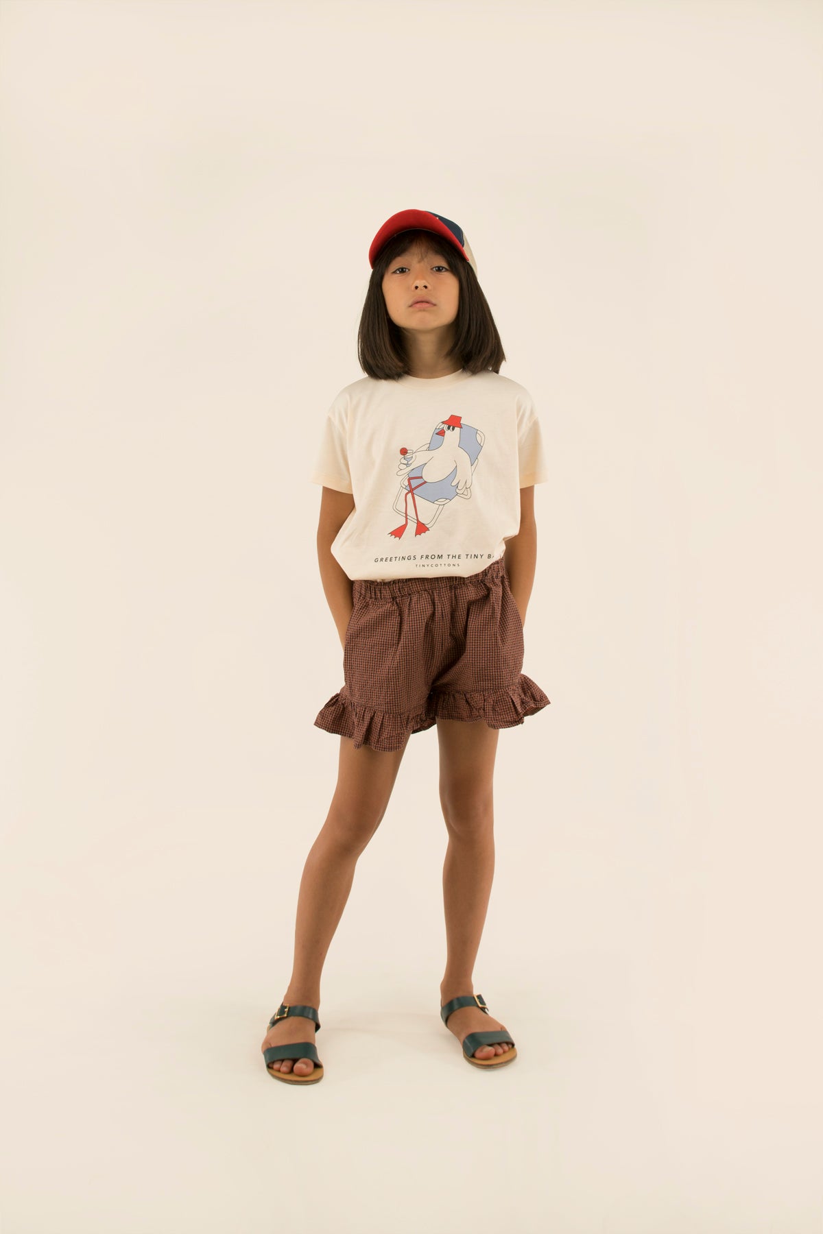 Boys & Girls White Bird Cotton T-Shirt