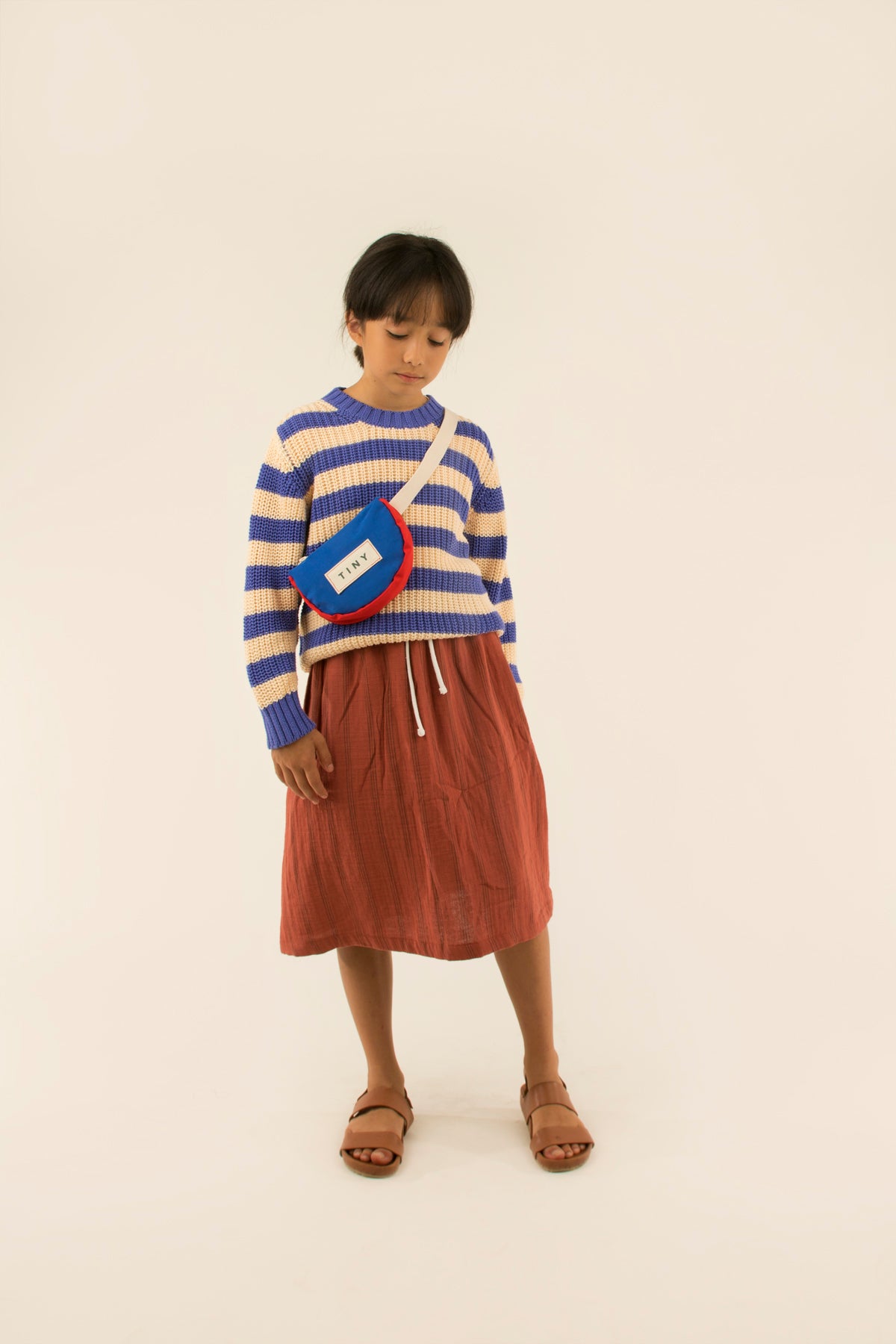 Boys & Girls Blue Striped Cotton Sweater