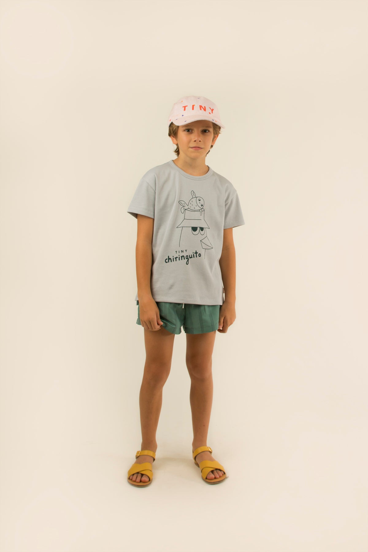 Boys & Girls Pale Grey Cotton T-Shirt