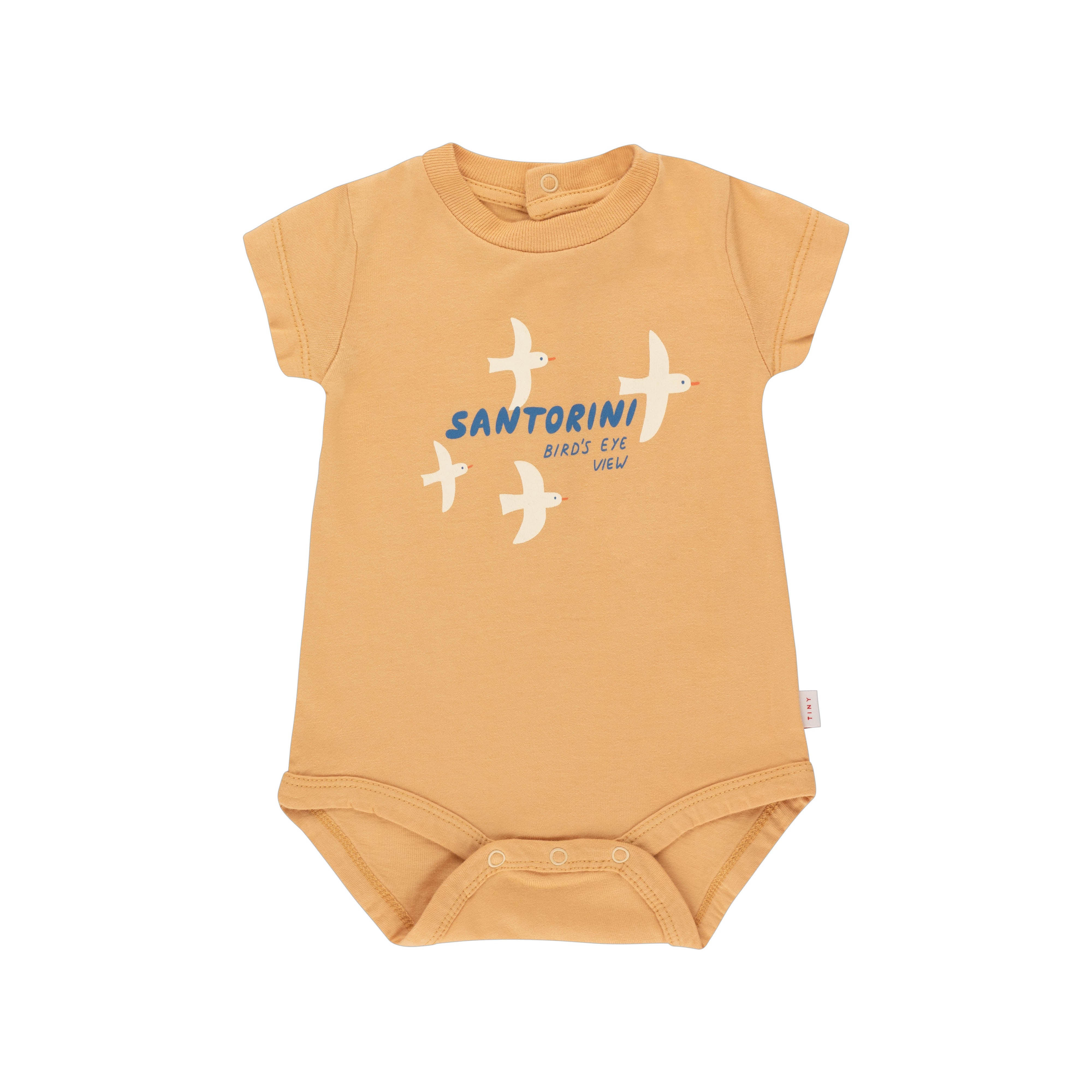 Baby Boys & Girls Yellow Cotton Babysuit