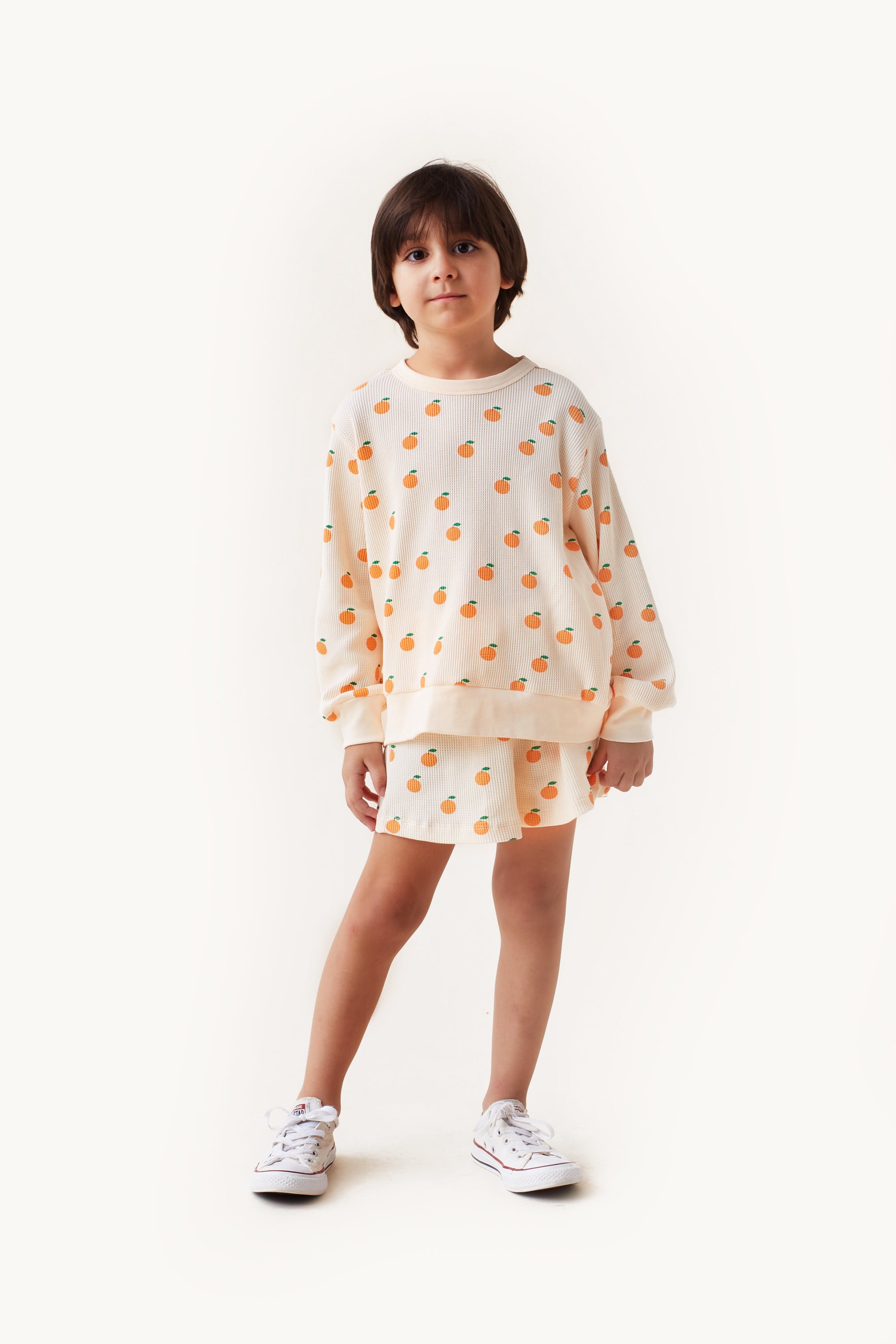 Boys & Girls White Cotton Sweatshirt