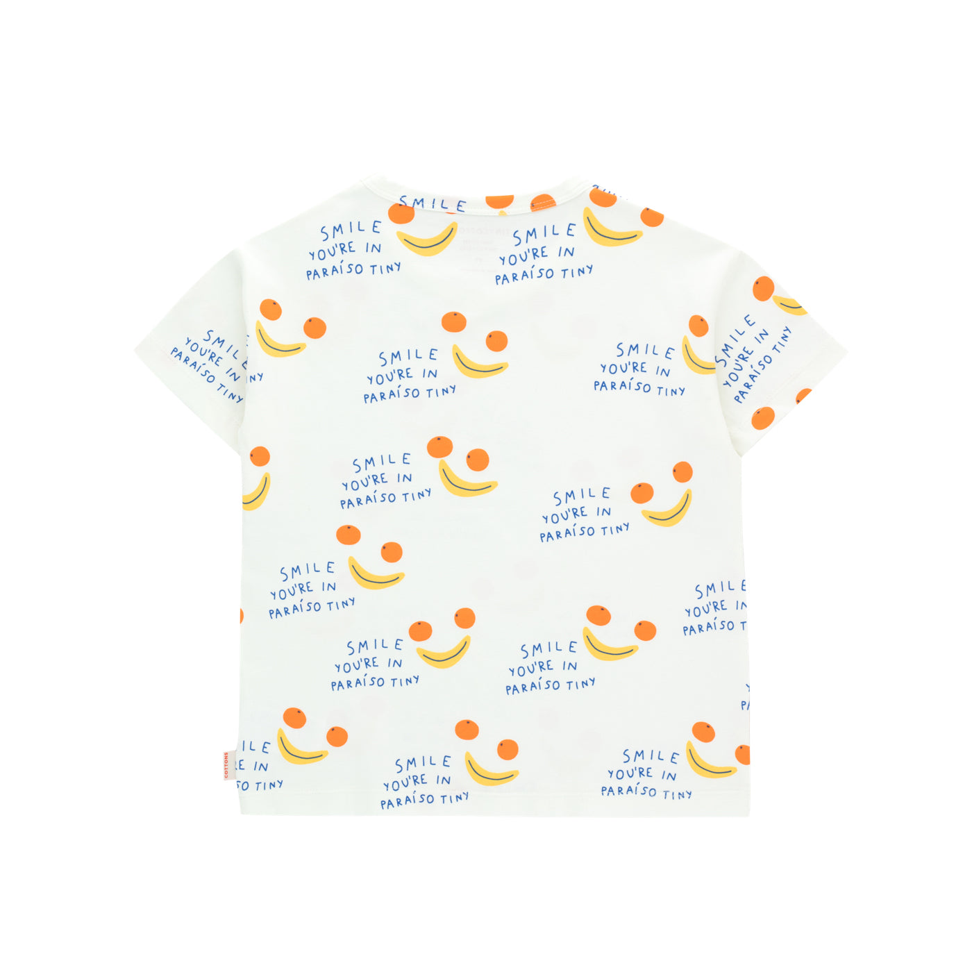 Boys & Girls White Smile Cotton T-Shirt