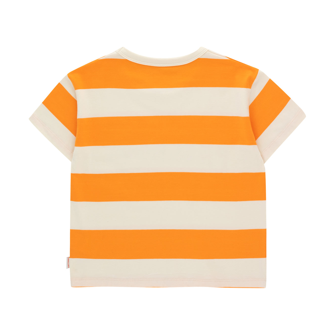 Boys & Girls Orange Stripes Cotton T-Shirt