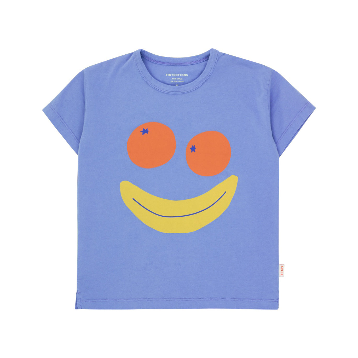 Boys & Girls Blue Printed Cotton T-Shirt