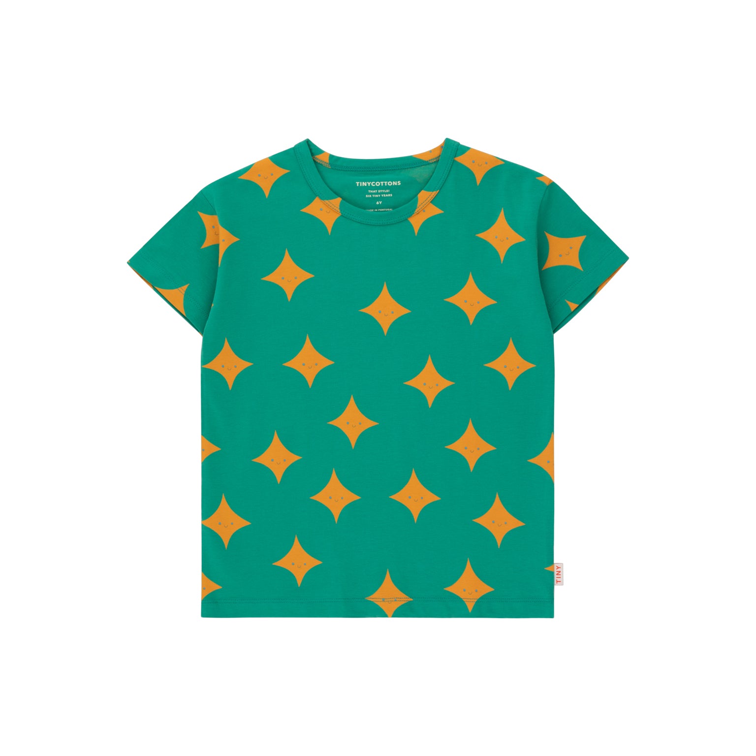Boys & Girls Green Cotton T-Shirt