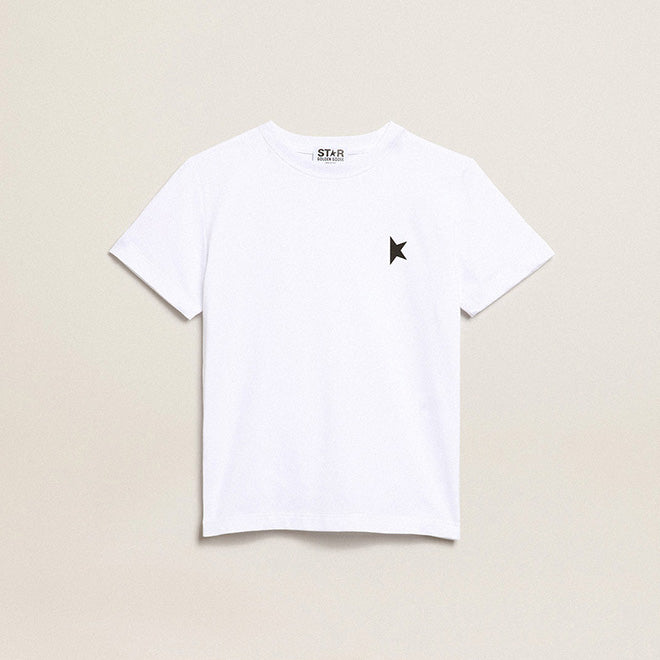 Boys & Girls White Cotton T-Shirt